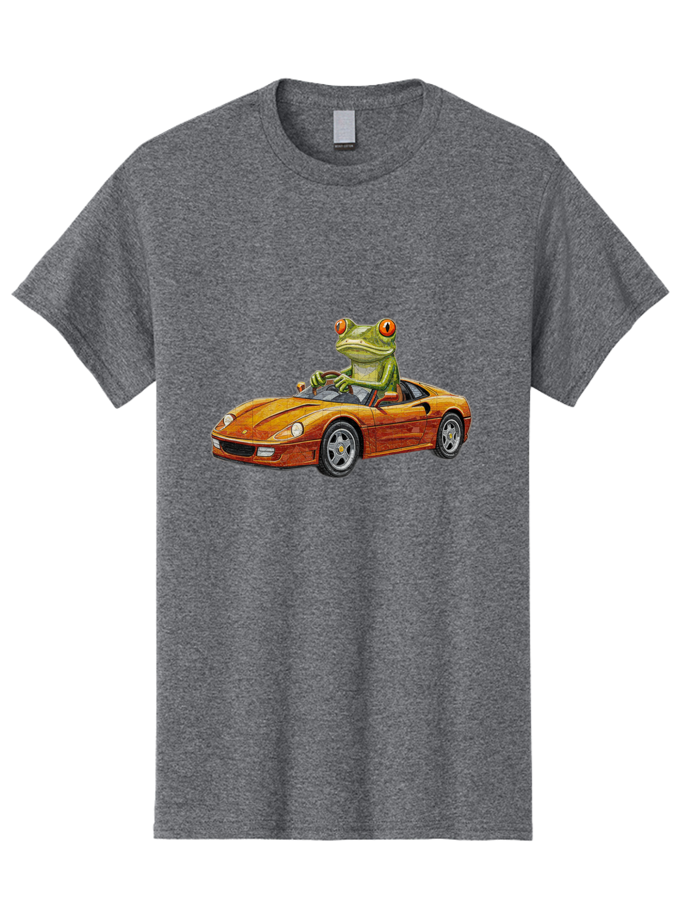 Frog-In-Ferrari-5 Men'S Graphic Tee, 100% Cotton, Comfortable Casual Summer Wear, Machine Washable, Vintage Camera, Old Camera, Antique Camera, Black Camera, Classic Photography, Photography Equipment, Nostalgic Device, Film Camera, Camera Art Baf829