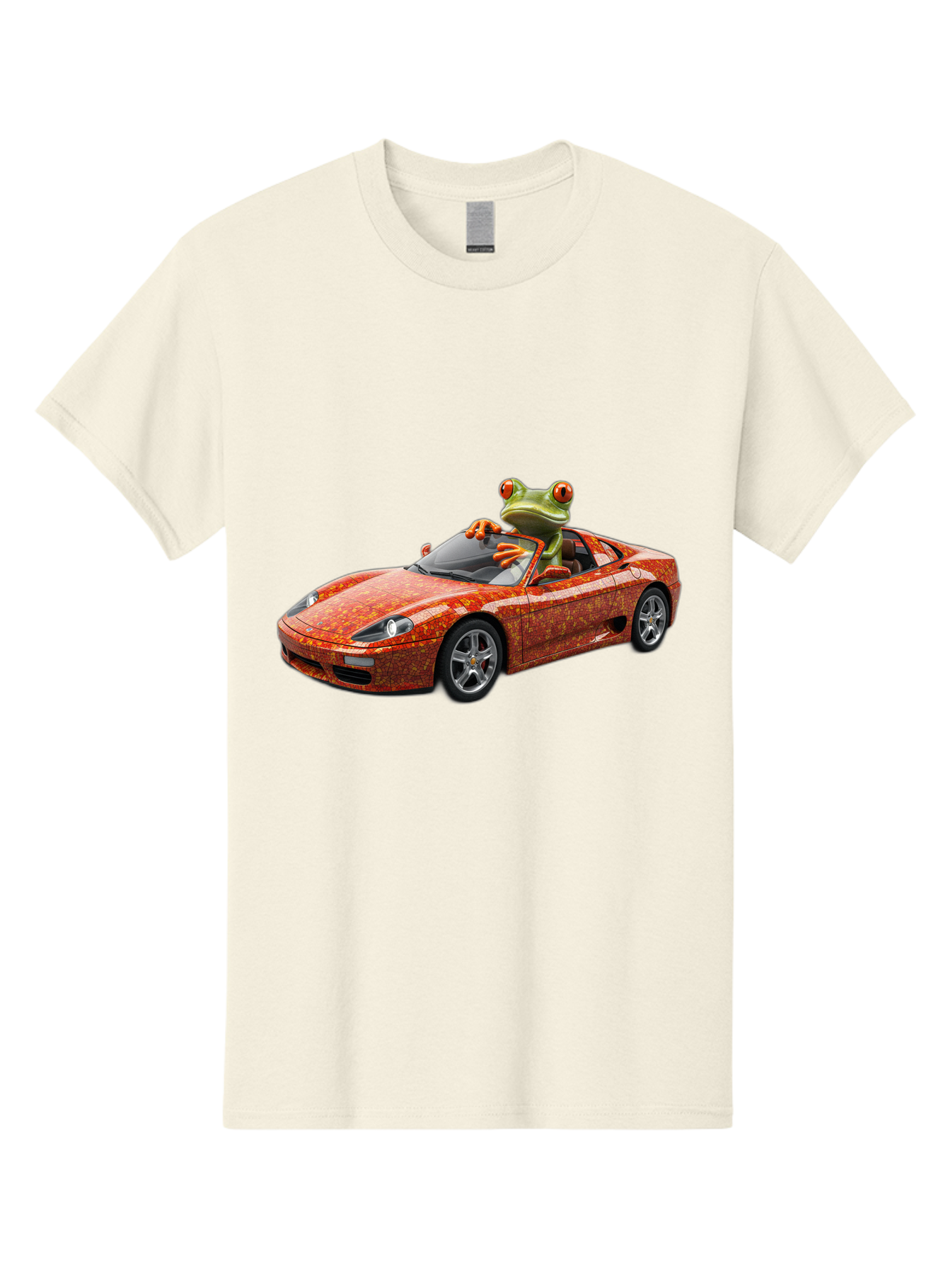 Frog-In-Ferrari-6 Men'S Graphic Tee, 100% Cotton, Comfortable Casual Summer Wear, Machine Washable, Vintage Camera, Old Camera, Antique Camera, Black Camera, Classic Photography, Photography Equipment, Nostalgic Device, Film Camera, Camera Art Baf830
