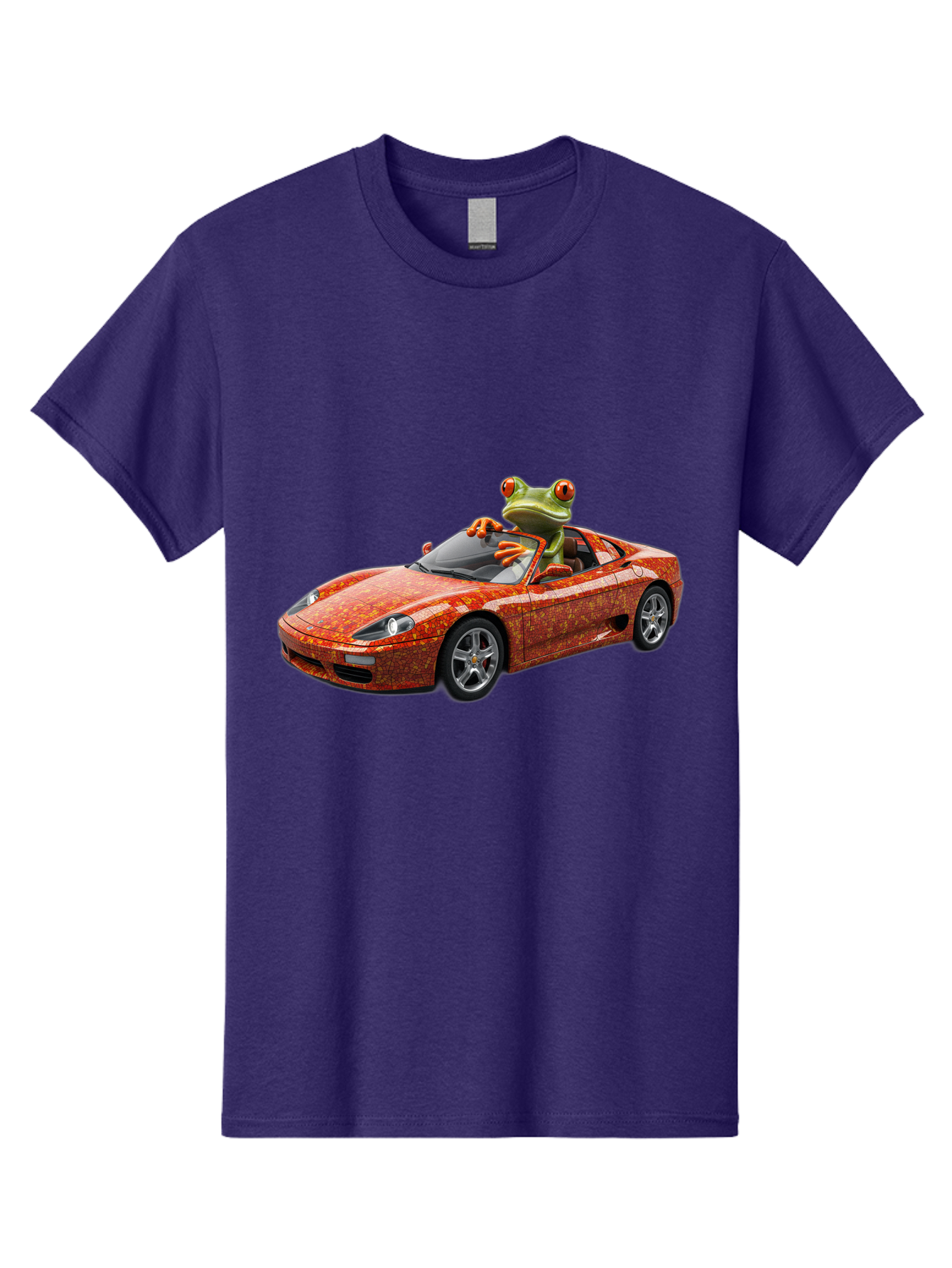 Frog-In-Ferrari-6 Men'S Graphic Tee, 100% Cotton, Comfortable Casual Summer Wear, Machine Washable, Vintage Camera, Old Camera, Antique Camera, Black Camera, Classic Photography, Photography Equipment, Nostalgic Device, Film Camera, Camera Art Baf830