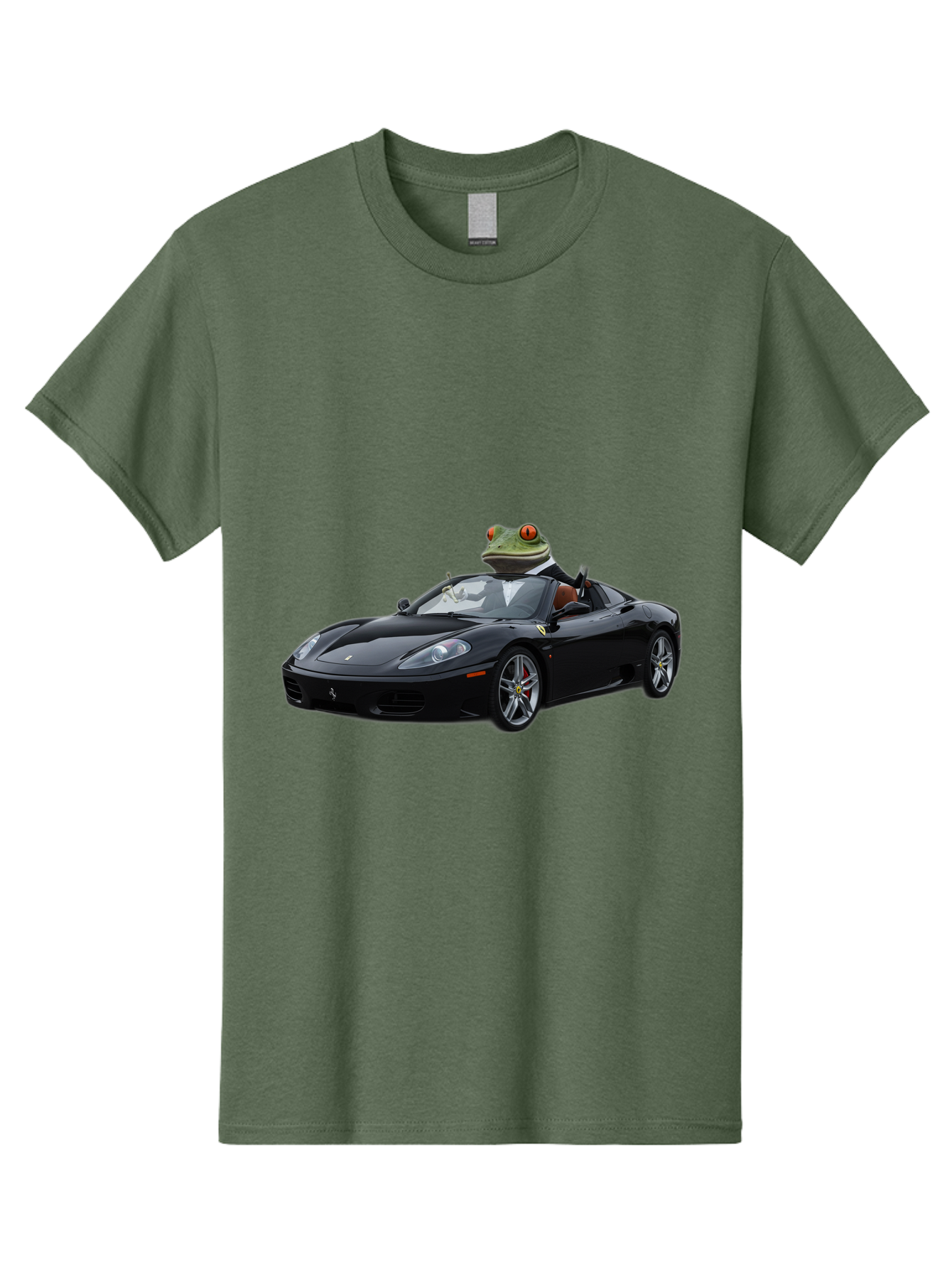 Frog-In-Ferrari-7 Men'S Graphic Tee, 100% Cotton, Comfortable Casual Summer Wear, Machine Washable, Vintage Camera, Old Camera, Antique Camera, Black Camera, Classic Photography, Photography Equipment, Nostalgic Device, Film Camera, Camera Art Baf831
