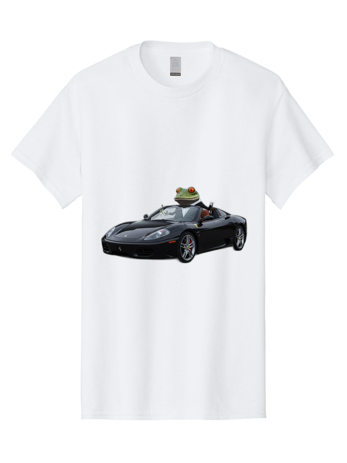 Frog-In-Ferrari-7 Men'S Graphic Tee, 100% Cotton, Comfortable Casual Summer Wear, Machine Washable, Vintage Camera, Old Camera, Antique Camera, Black Camera, Classic Photography, Photography Equipment, Nostalgic Device, Film Camera, Camera Art Baf831