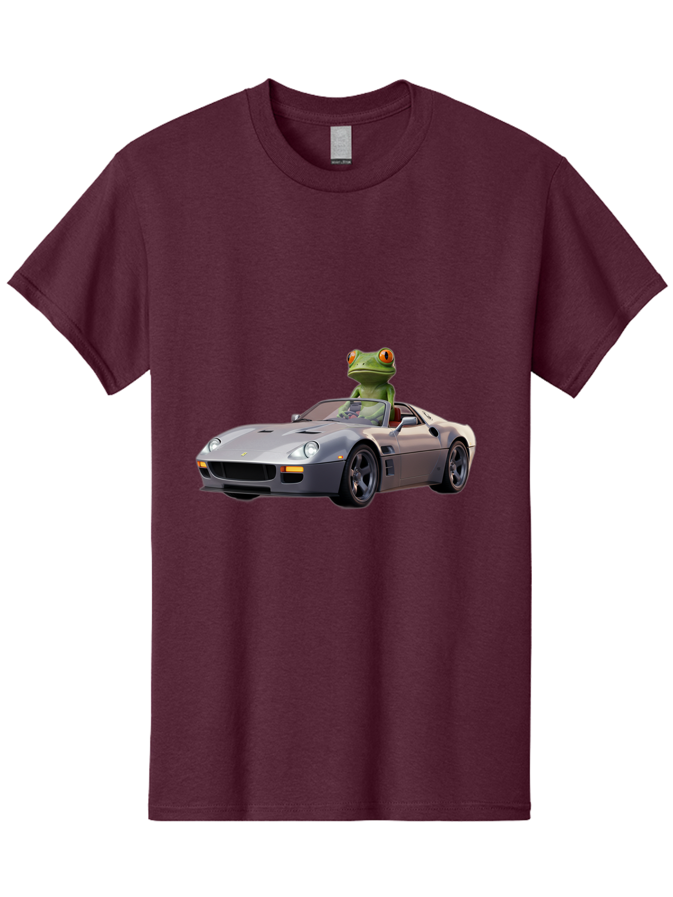 Frog-In-Ferrari-8 Men'S Graphic Tee, 100% Cotton, Comfortable Casual Summer Wear, Machine Washable, Vintage Camera, Old Camera, Antique Camera, Black Camera, Classic Photography, Photography Equipment, Nostalgic Device, Film Camera, Camera Art Baf832