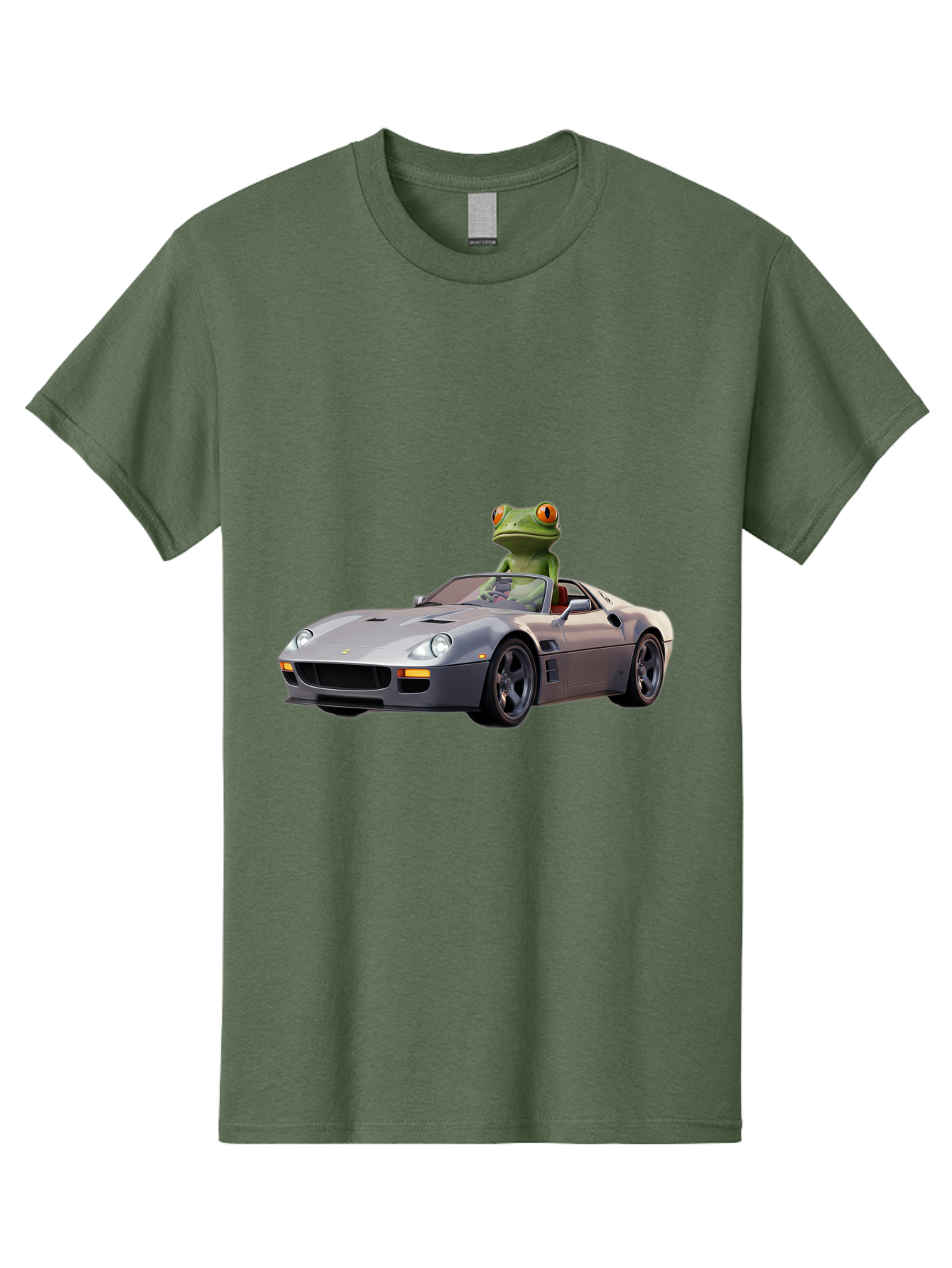 Frog-In-Ferrari-8 Men'S Graphic Tee, 100% Cotton, Comfortable Casual Summer Wear, Machine Washable, Vintage Camera, Old Camera, Antique Camera, Black Camera, Classic Photography, Photography Equipment, Nostalgic Device, Film Camera, Camera Art Baf832