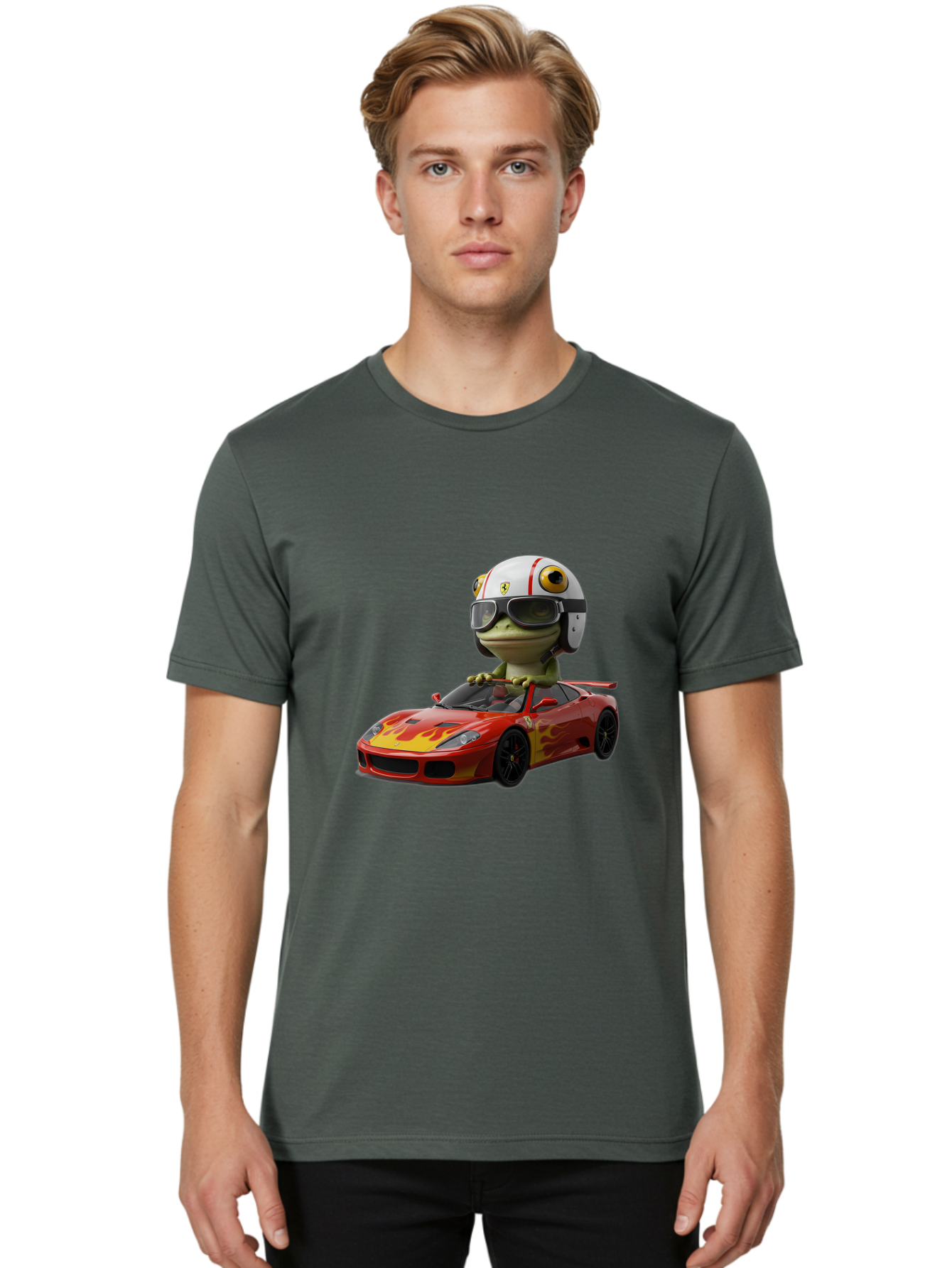 Frog-In-Ferrari Men'S Graphic Tee, 100% Cotton, Comfortable Casual Summer Wear, Machine Washable, Vintage Camera, Old Camera, Antique Camera, Black Camera, Classic Photography, Photography Equipment, Nostalgic Device, Film Camera, Camera Art Baf833