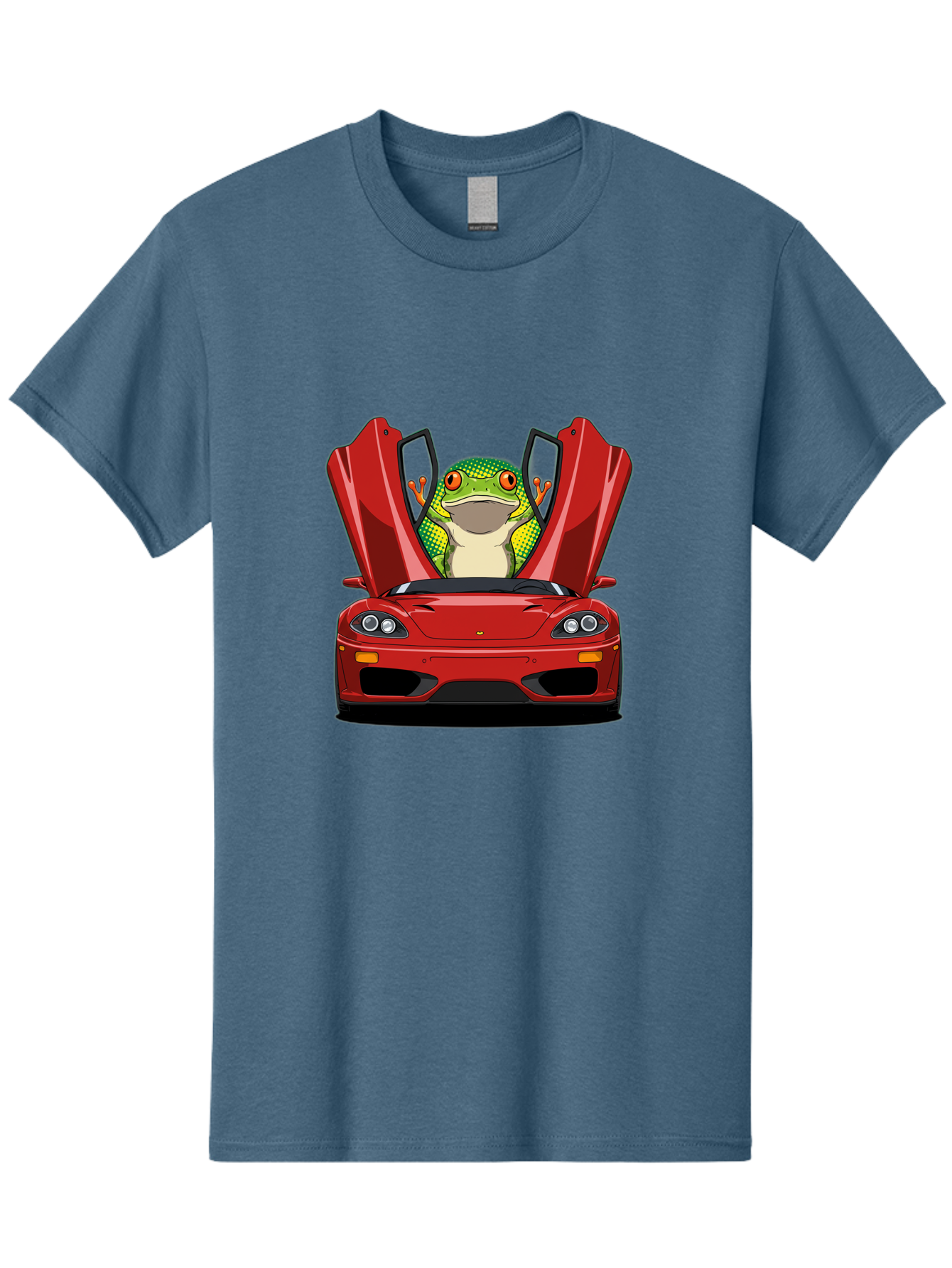 Frog-In-Red-Sports-Car-1 Men'S Graphic Tee, 100% Cotton, Comfortable Casual Summer Wear, Machine Washable, Vintage Camera, Old Camera, Antique Camera, Black Camera, Classic Photography, Photography Equipment, Nostalgic Device, Film Camera, Baf836