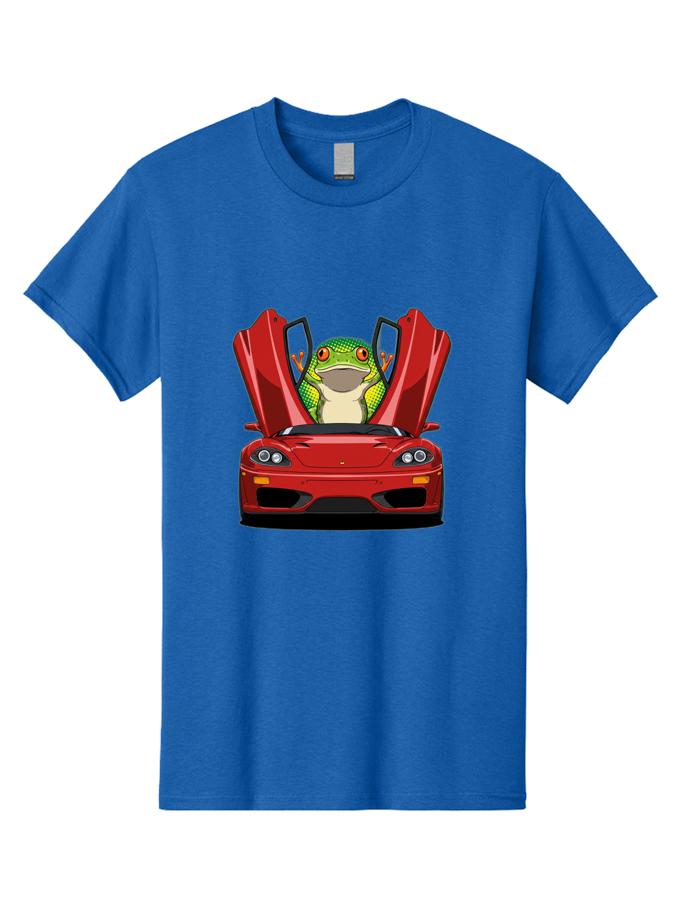 Frog-In-Red-Sports-Car-1 Men'S Graphic Tee, 100% Cotton, Comfortable Casual Summer Wear, Machine Washable, Vintage Camera, Old Camera, Antique Camera, Black Camera, Classic Photography, Photography Equipment, Nostalgic Device, Film Camera, Baf836