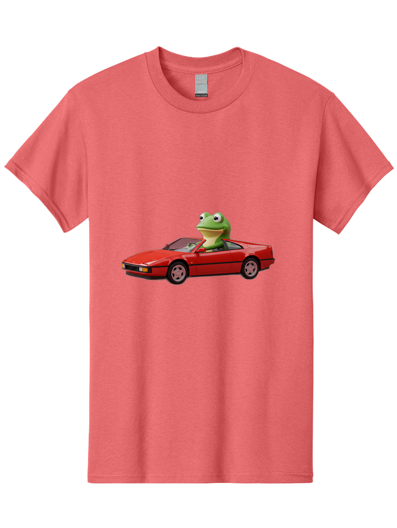Frog-In-Red-Sports-Car-2 Men'S Graphic Tee, 100% Cotton, Comfortable Casual Summer Wear, Machine Washable, Vintage Camera, Old Camera, Antique Camera, Black Camera, Classic Photography, Photography Equipment, Nostalgic Device, Film Camera, Baf837
