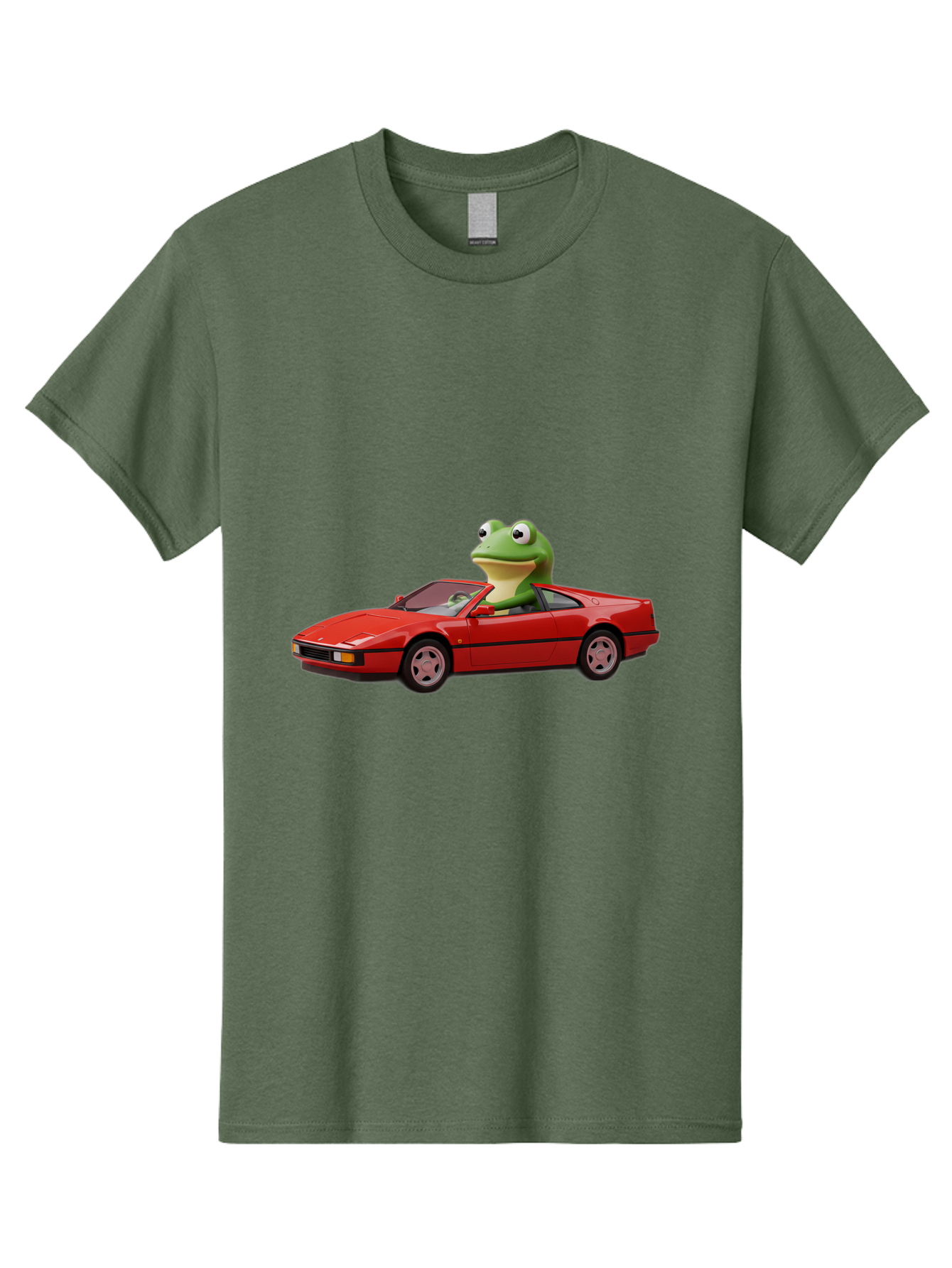 Frog-In-Red-Sports-Car-2 Men'S Graphic Tee, 100% Cotton, Comfortable Casual Summer Wear, Machine Washable, Vintage Camera, Old Camera, Antique Camera, Black Camera, Classic Photography, Photography Equipment, Nostalgic Device, Film Camera, Baf837