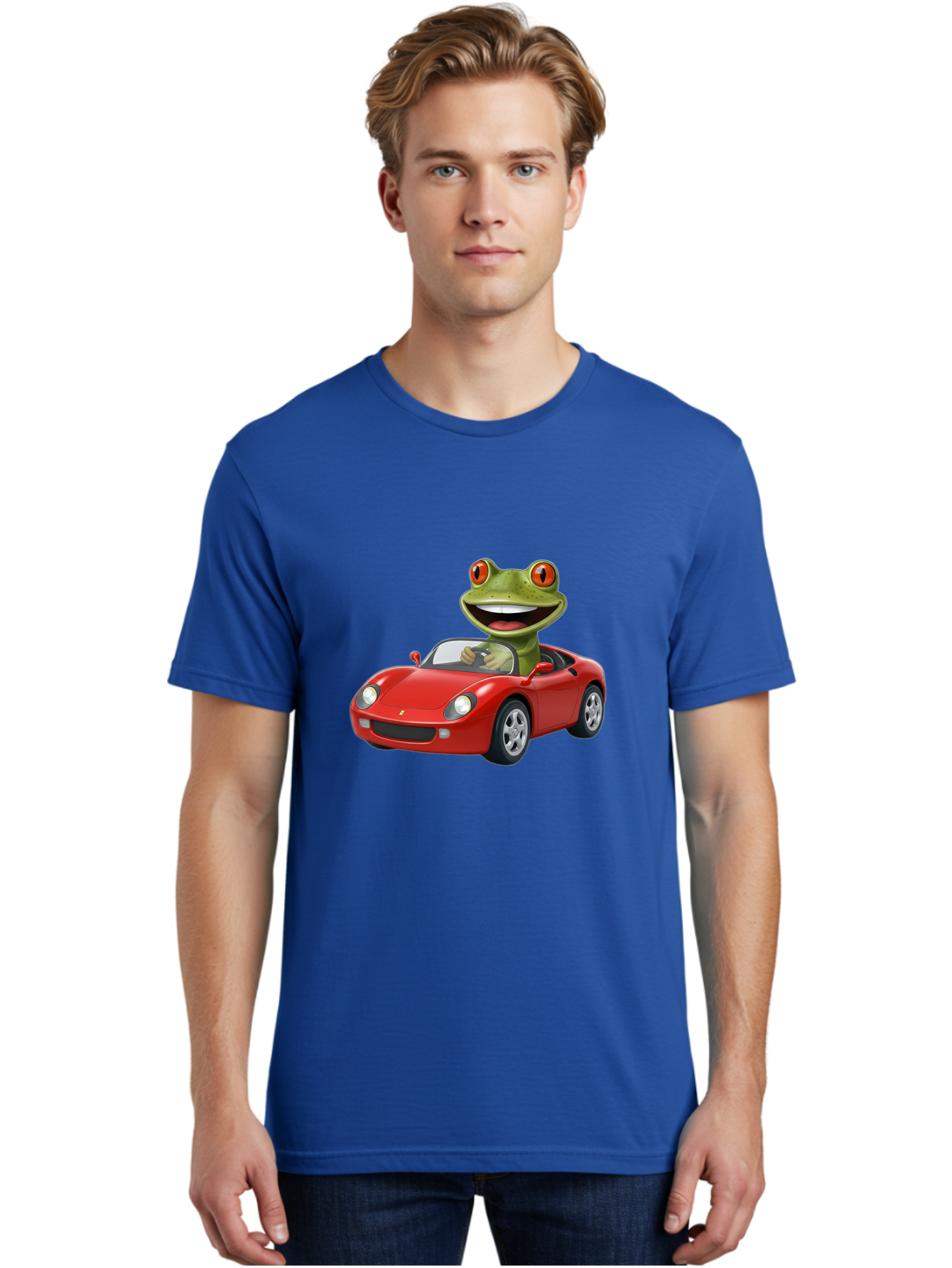 Frog-In-Red-Sports-Car Men'S Graphic Tee, 100% Cotton, Comfortable Casual Summer Wear, Machine Washable, Vintage Camera, Old Camera, Antique Camera, Black Camera, Classic Photography, Photography Equipment, Nostalgic Device, Film Camera, Baf838
