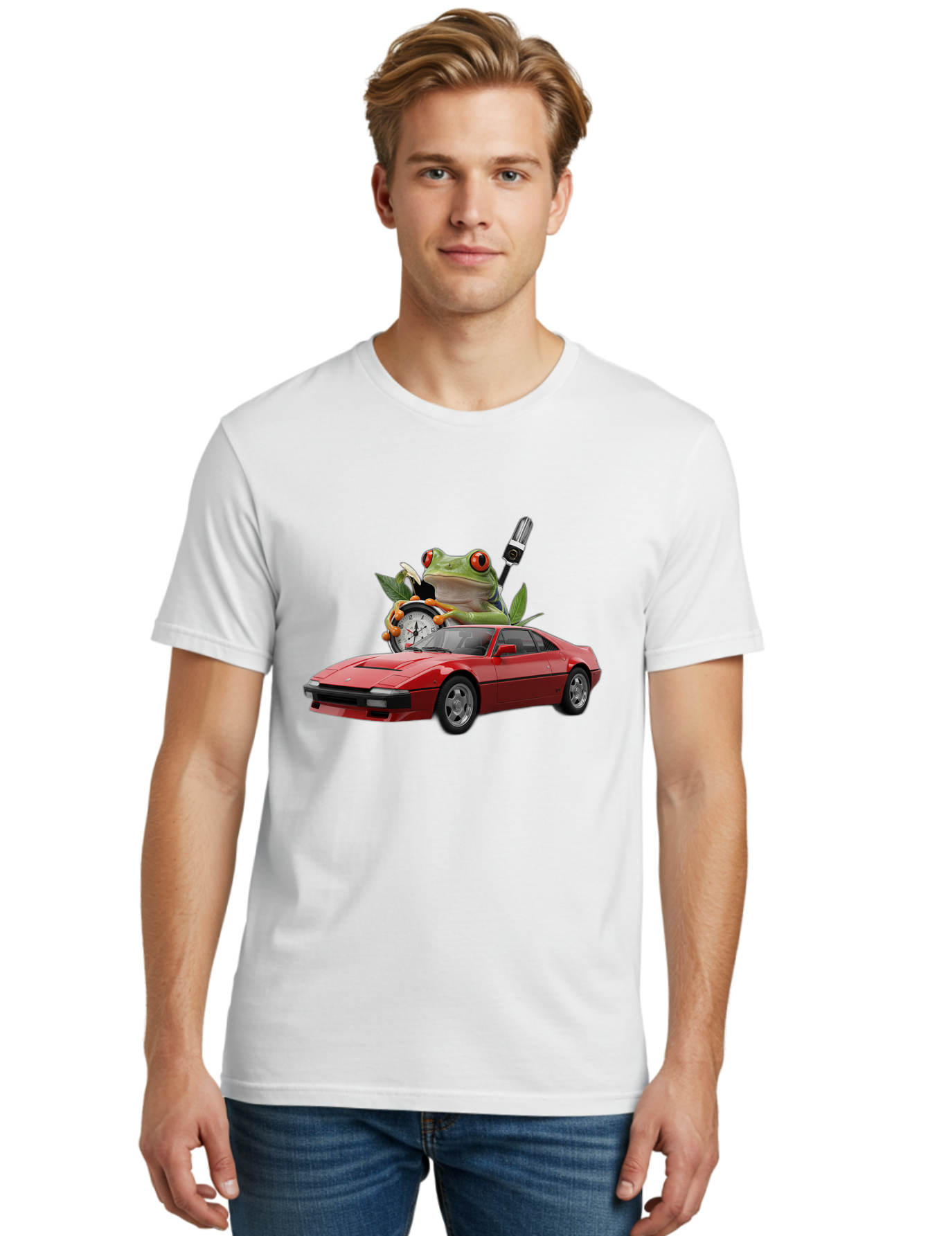 Frog-On-Car Men'S Graphic Tee, 100% Cotton, Comfortable Casual Summer Wear, Machine Washable, Vintage Camera, Old Camera, Antique Camera, Black Camera, Classic Photography, Photography Equipment, Nostalgic Device, Film Camera, Camera Art Baf843
