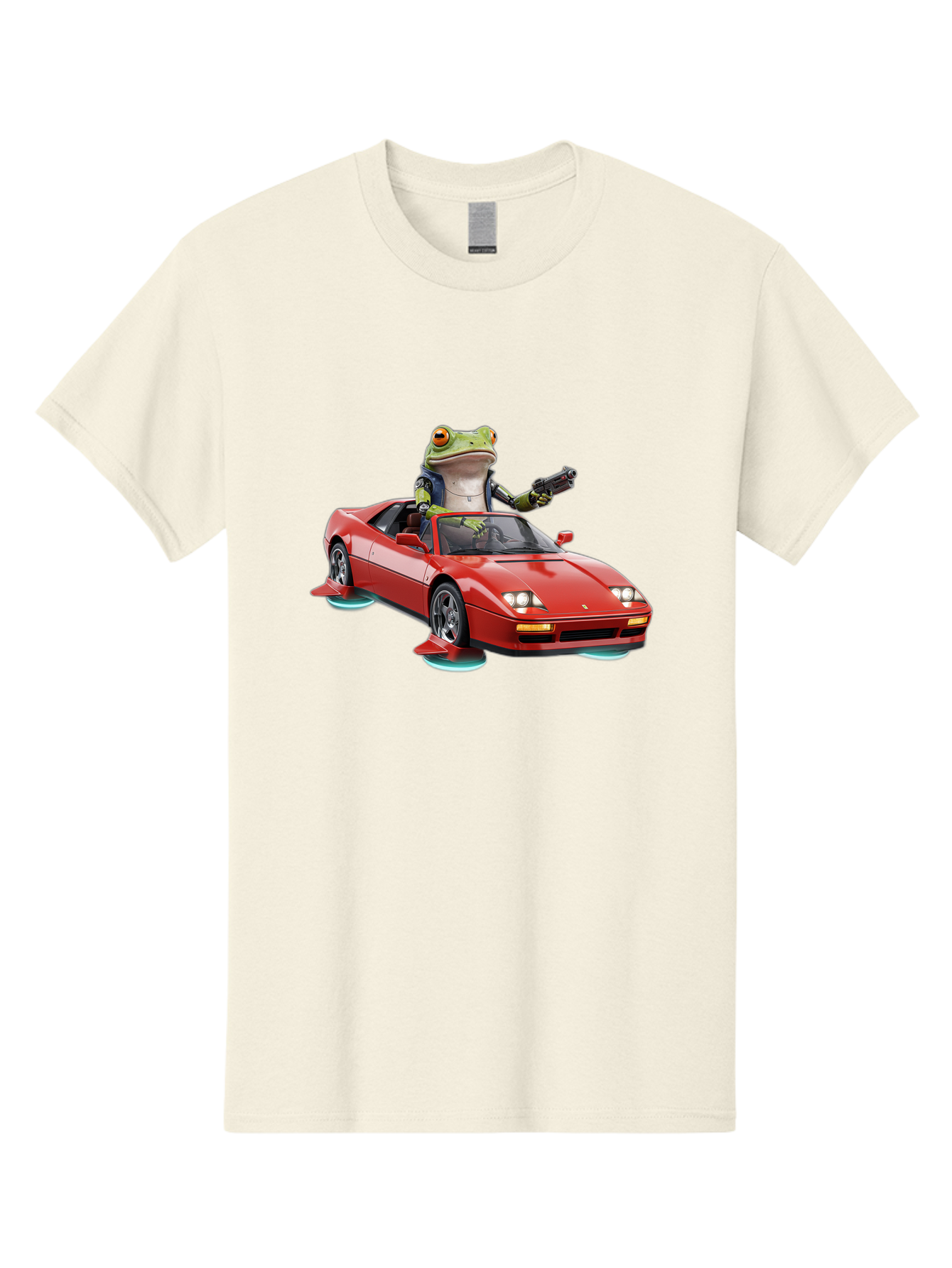 Frog-With-Gun-In-Ferrari Men'S Graphic Tee, 100% Cotton, Comfortable Casual Summer Wear, Machine Washable, Vintage Camera, Old Camera, Antique Camera, Black Camera, Classic Photography, Photography Equipment, Nostalgic Device, Film Camera, Baf847