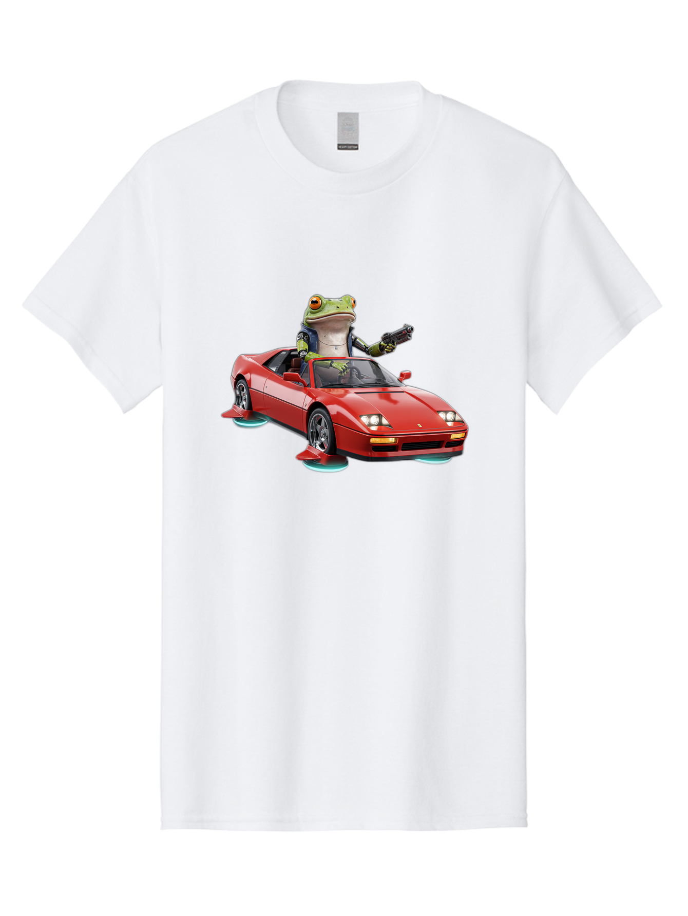 Frog-With-Gun-In-Ferrari Men'S Graphic Tee, 100% Cotton, Comfortable Casual Summer Wear, Machine Washable, Vintage Camera, Old Camera, Antique Camera, Black Camera, Classic Photography, Photography Equipment, Nostalgic Device, Film Camera, Baf847