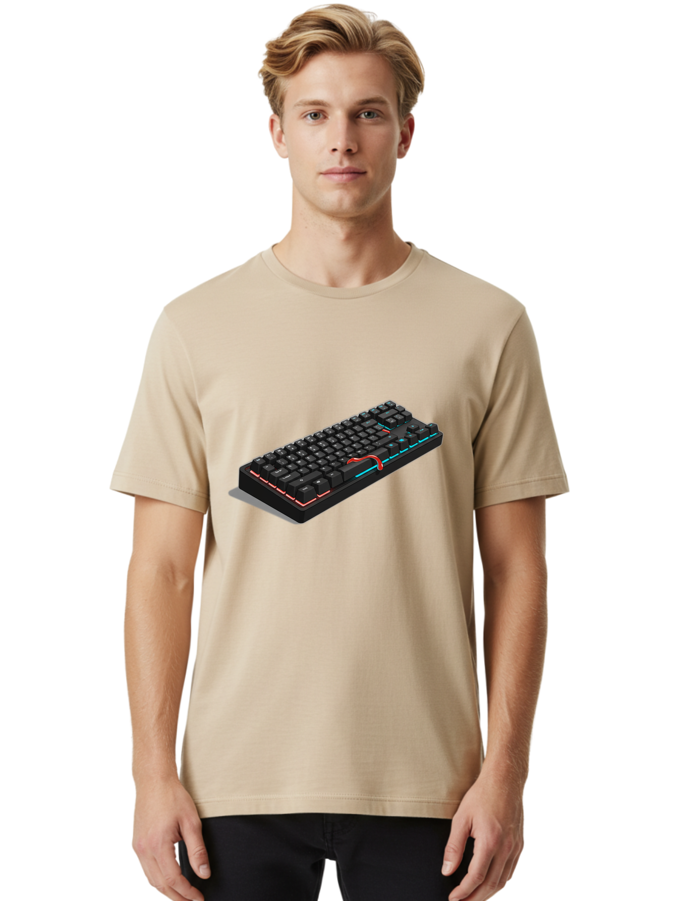 Gaming-Keyboard Men'S Graphic Tee, 100% Cotton, Comfortable Casual Summer Wear, Machine Washable, Vintage Camera, Old Camera, Antique Camera, Black Camera, Classic Photography, Photography Equipment, Nostalgic Device, Film Camera, Camera Art Baf852