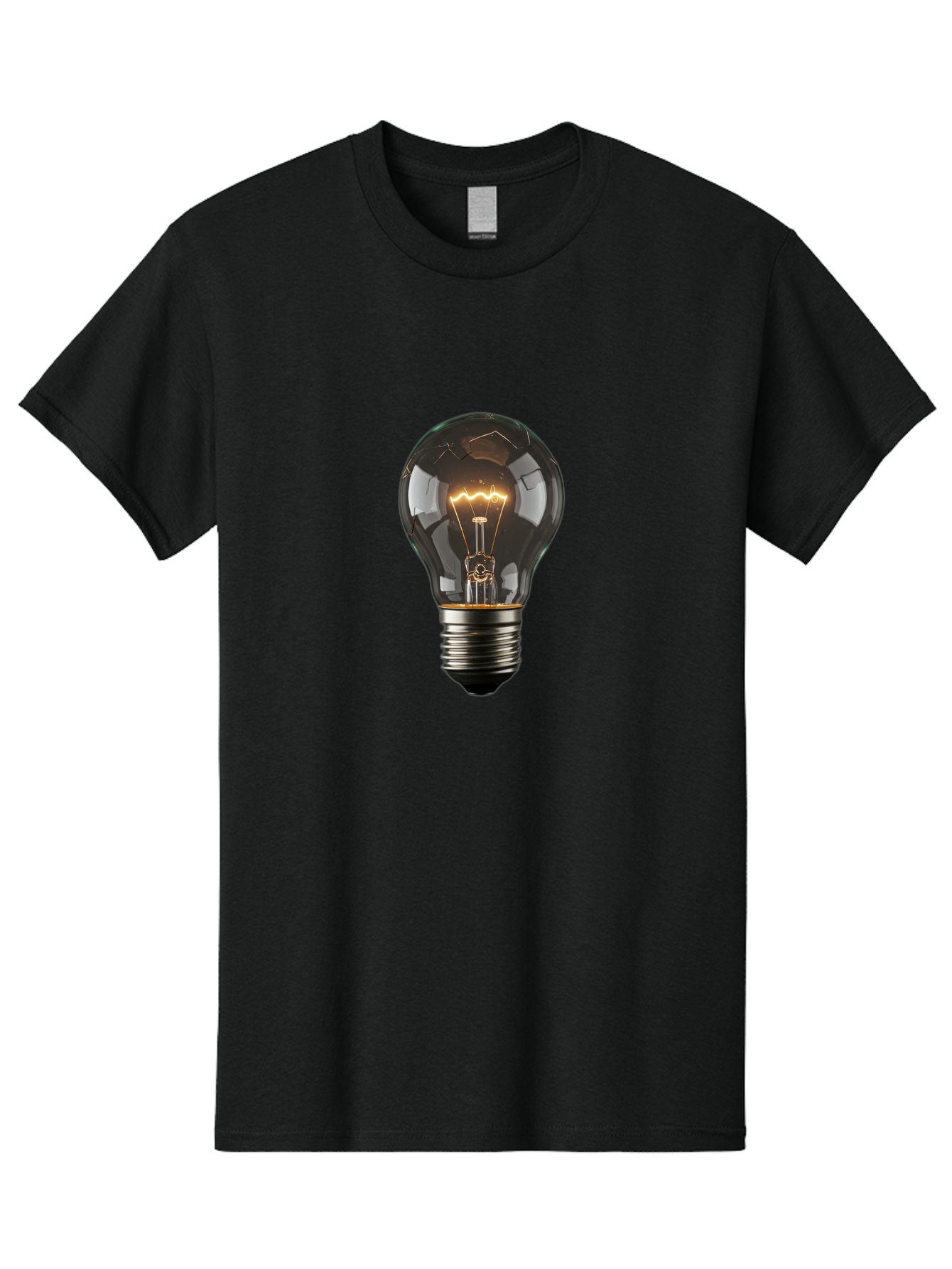 Light-Bulb-1 Men'S Graphic Tee, 100% Cotton, Comfortable Casual Summer Wear, Machine Washable, Vintage Camera, Old Camera, Antique Camera, Black Camera, Classic Photography, Photography Equipment, Nostalgic Device, Film Camera, Camera Art Baf872