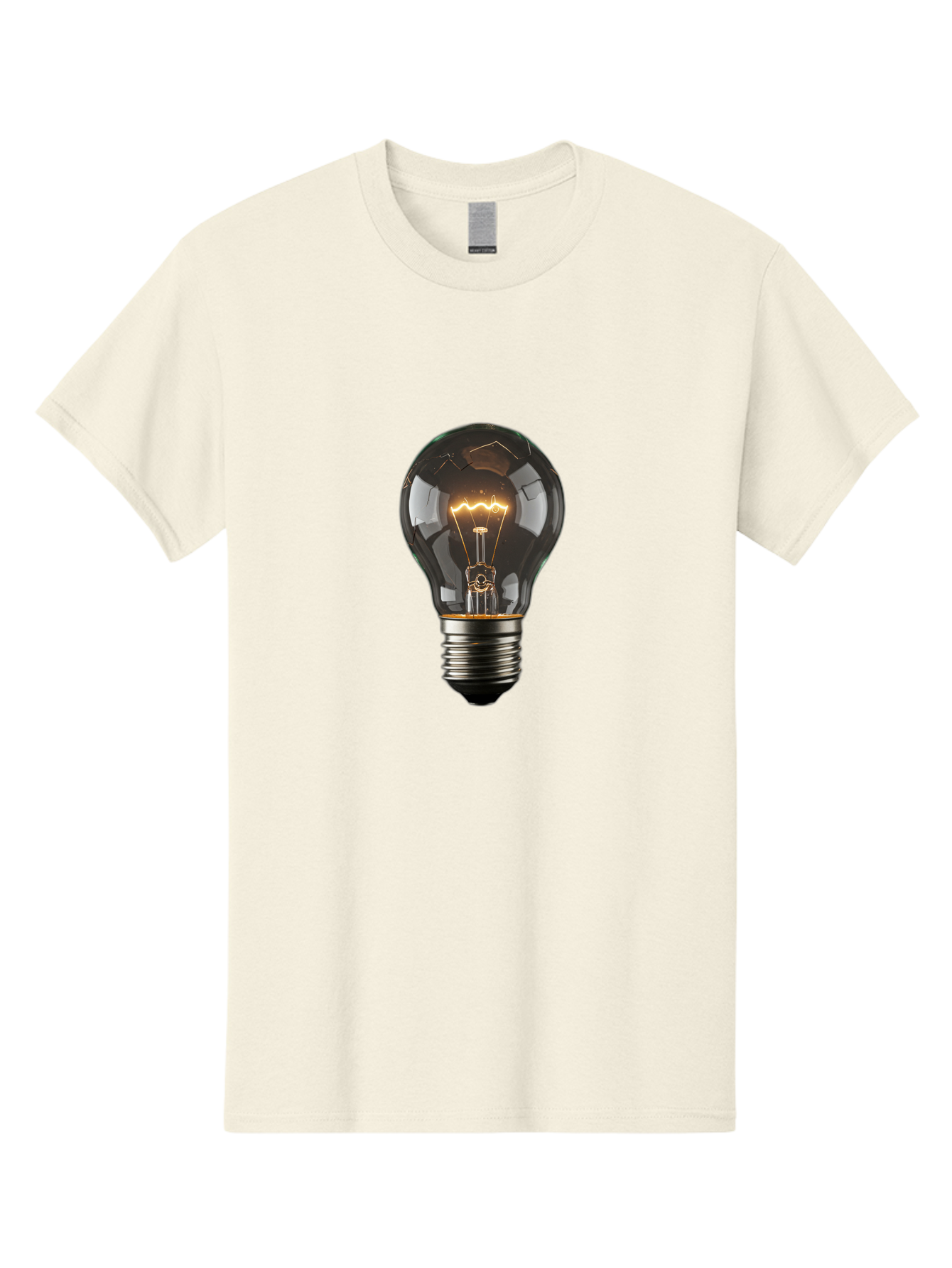 Light-Bulb-1 Men'S Graphic Tee, 100% Cotton, Comfortable Casual Summer Wear, Machine Washable, Vintage Camera, Old Camera, Antique Camera, Black Camera, Classic Photography, Photography Equipment, Nostalgic Device, Film Camera, Camera Art Baf872