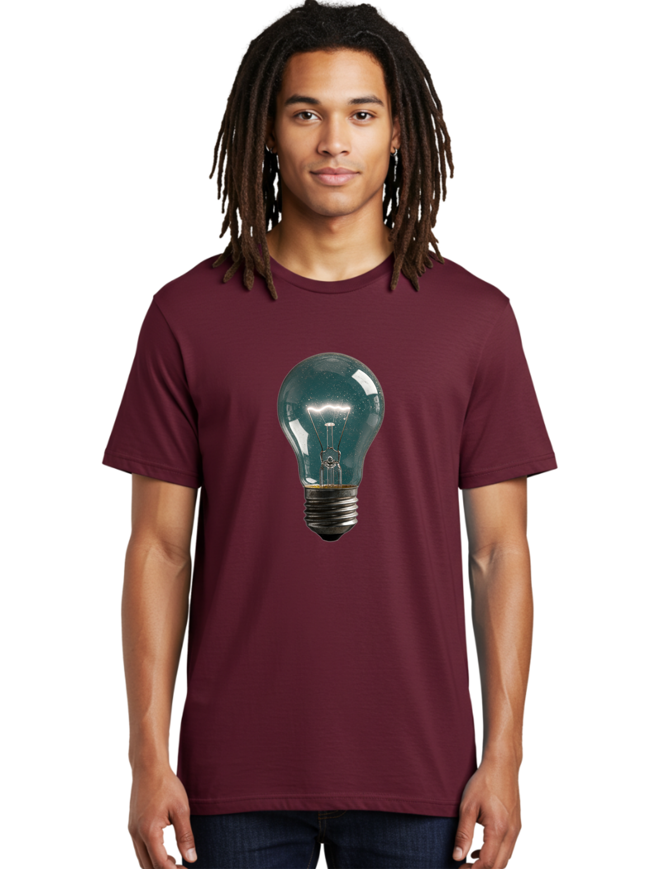 Light-Bulb-12 Men'S Graphic Tee, 100% Cotton, Comfortable Casual Summer Wear, Machine Washable, Vintage Camera, Old Camera, Antique Camera, Black Camera, Classic Photography, Photography Equipment, Nostalgic Device, Film Camera, Camera Art Baf875