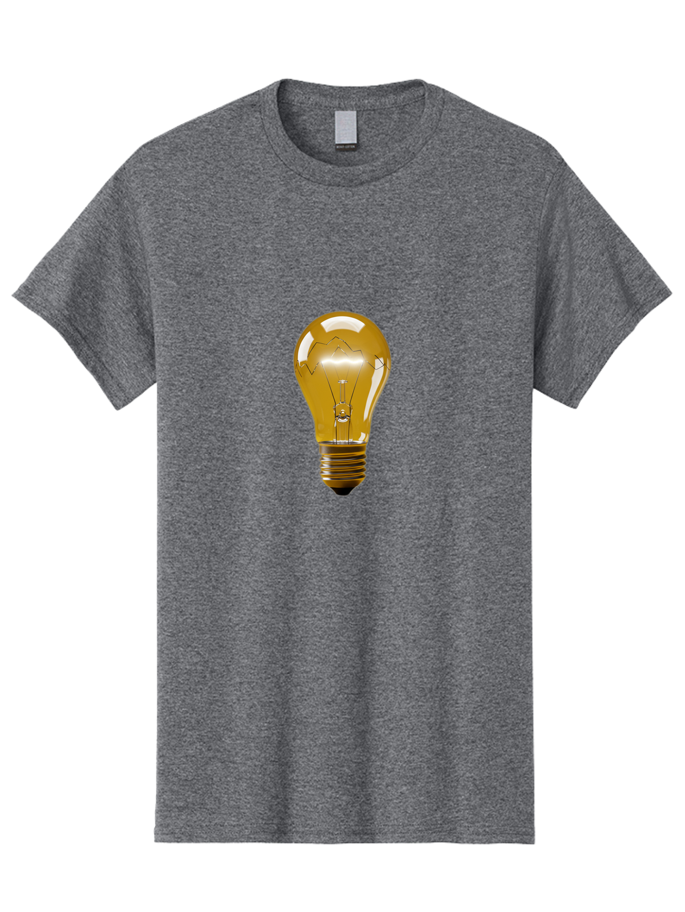 Light-Bulb-3 Men'S Graphic Tee, 100% Cotton, Comfortable Casual Summer Wear, Machine Washable, Vintage Camera, Old Camera, Antique Camera, Black Camera, Classic Photography, Photography Equipment, Nostalgic Device, Film Camera, Camera Art Baf880