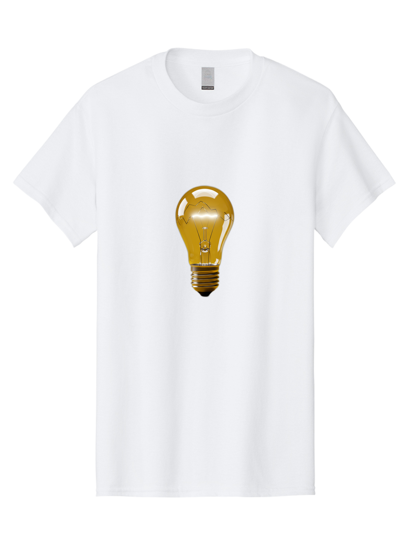 Light-Bulb-3 Men'S Graphic Tee, 100% Cotton, Comfortable Casual Summer Wear, Machine Washable, Vintage Camera, Old Camera, Antique Camera, Black Camera, Classic Photography, Photography Equipment, Nostalgic Device, Film Camera, Camera Art Baf880