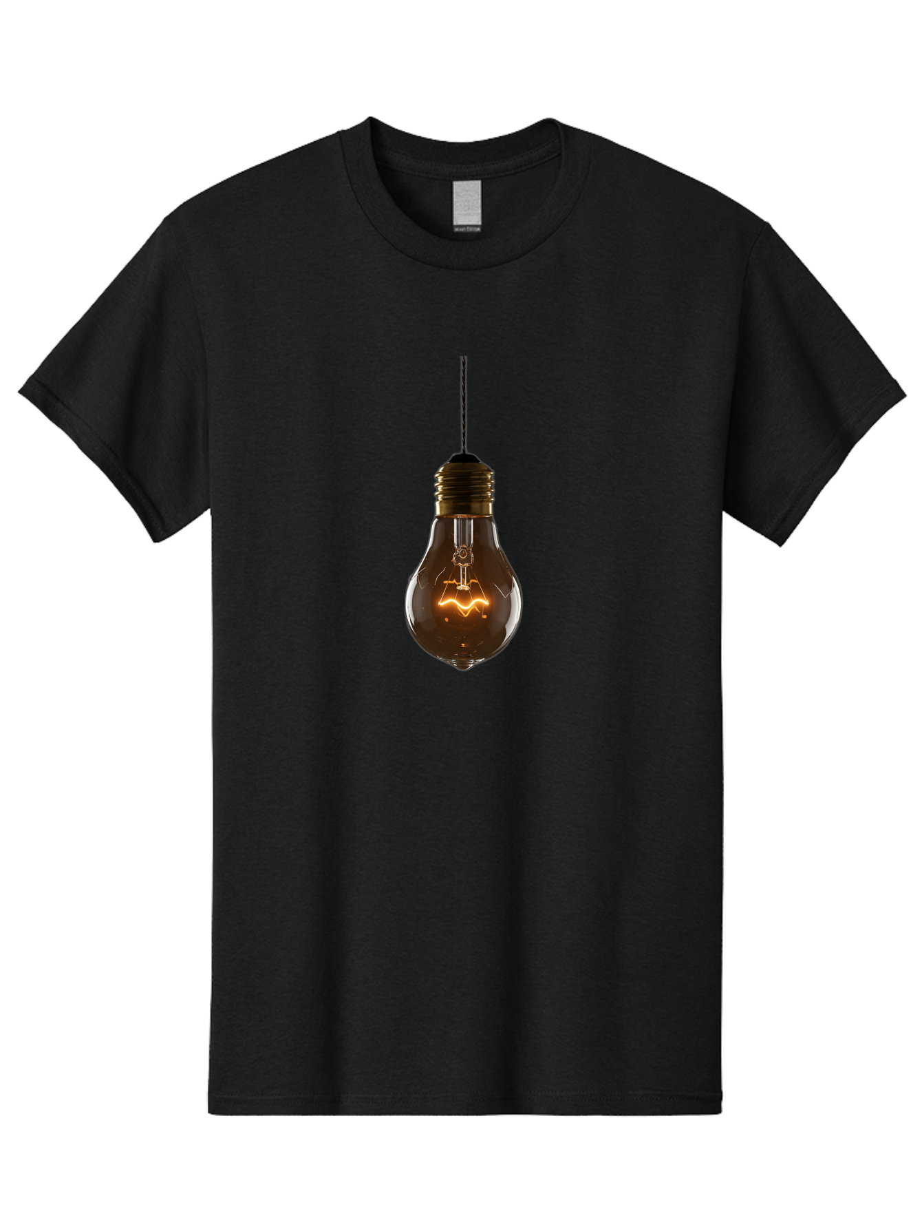 Light-Bulb-6 Men'S Graphic Tee, 100% Cotton, Comfortable Casual Summer Wear, Machine Washable, Vintage Camera, Old Camera, Antique Camera, Black Camera, Classic Photography, Photography Equipment, Nostalgic Device, Film Camera, Camera Art Baf883