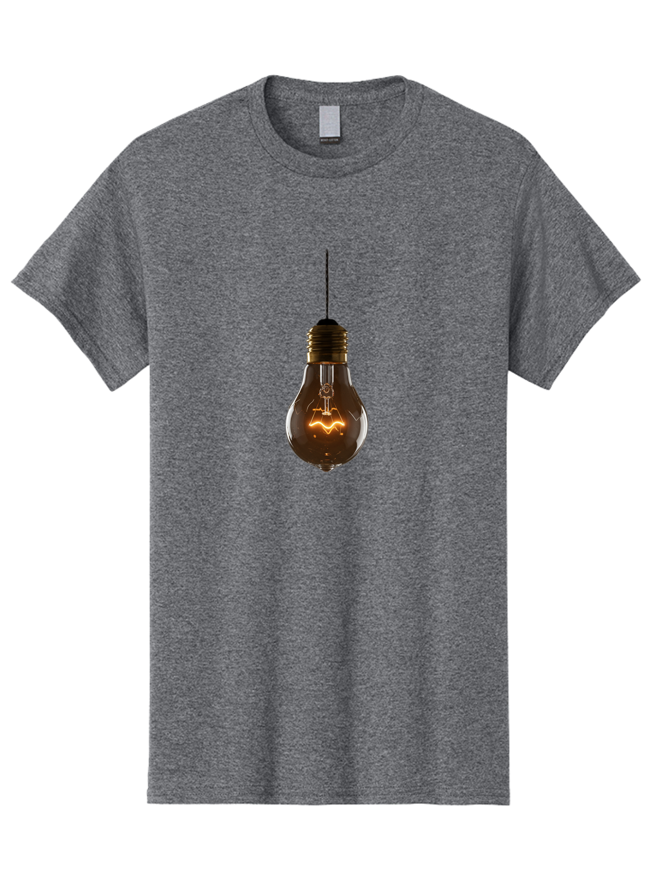 Light-Bulb-6 Men'S Graphic Tee, 100% Cotton, Comfortable Casual Summer Wear, Machine Washable, Vintage Camera, Old Camera, Antique Camera, Black Camera, Classic Photography, Photography Equipment, Nostalgic Device, Film Camera, Camera Art Baf883