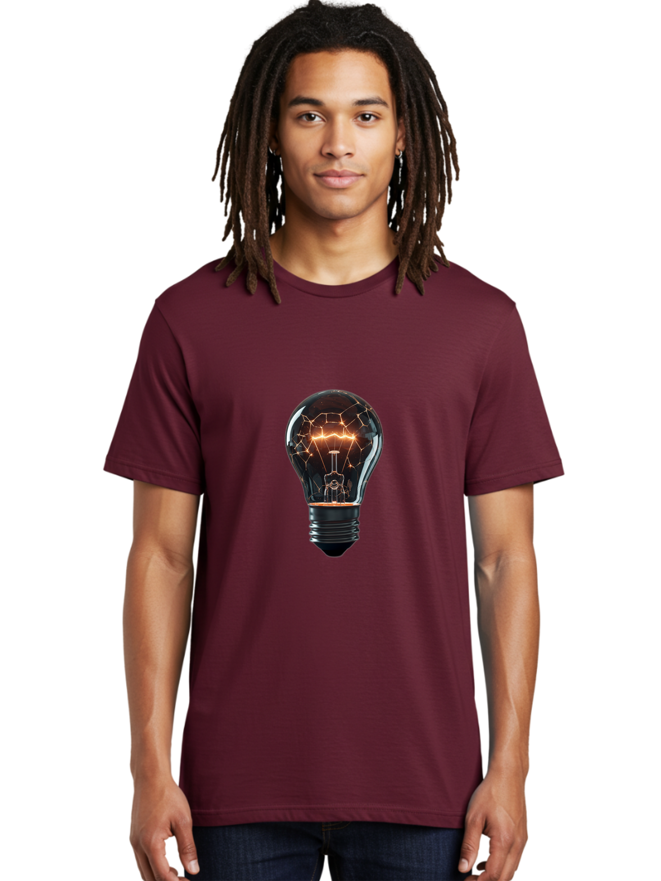Light-Bulb-8 Men'S Graphic Tee, 100% Cotton, Comfortable Casual Summer Wear, Machine Washable, Vintage Camera, Old Camera, Antique Camera, Black Camera, Classic Photography, Photography Equipment, Nostalgic Device, Film Camera, Camera Art Baf885