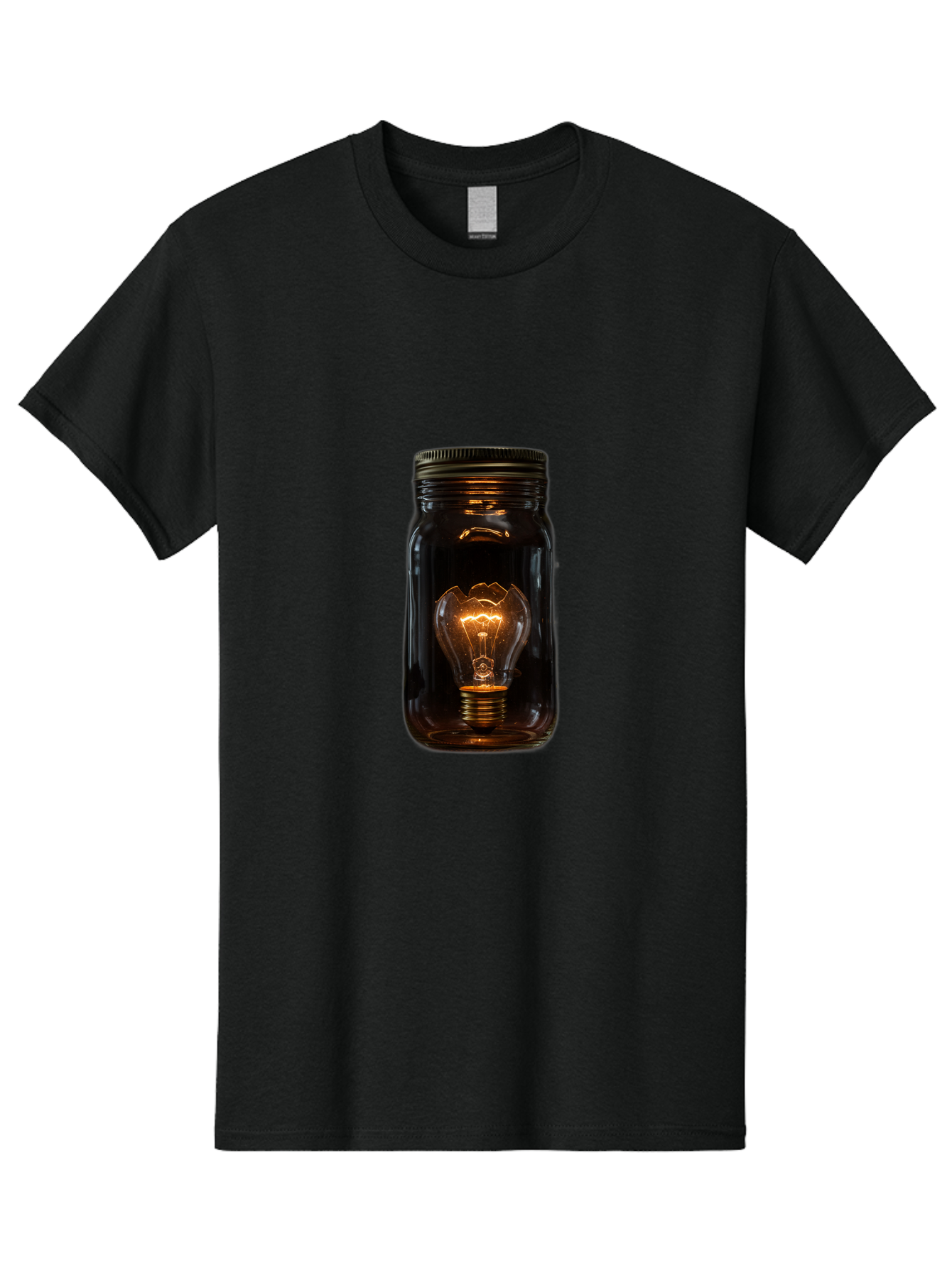 Light-Bulb-In-Mason-Jar Men'S Graphic Tee, 100% Cotton, Comfortable Casual Summer Wear, Machine Washable, Vintage Camera, Old Camera, Antique Camera, Black Camera, Classic Photography, Photography Equipment, Nostalgic Device, Film Camera, Baf887