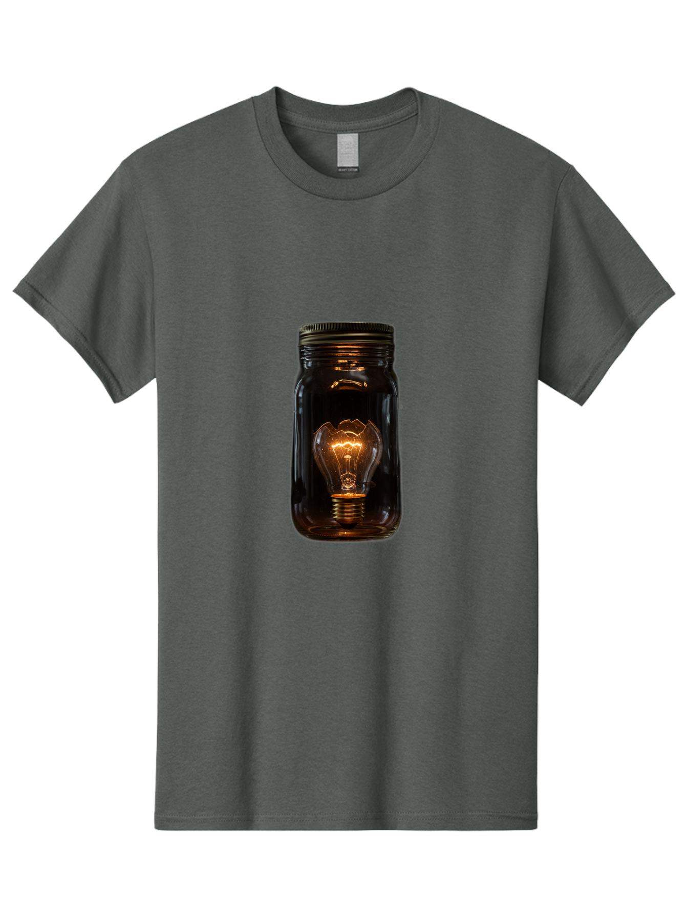 Light-Bulb-In-Mason-Jar Men'S Graphic Tee, 100% Cotton, Comfortable Casual Summer Wear, Machine Washable, Vintage Camera, Old Camera, Antique Camera, Black Camera, Classic Photography, Photography Equipment, Nostalgic Device, Film Camera, Baf887
