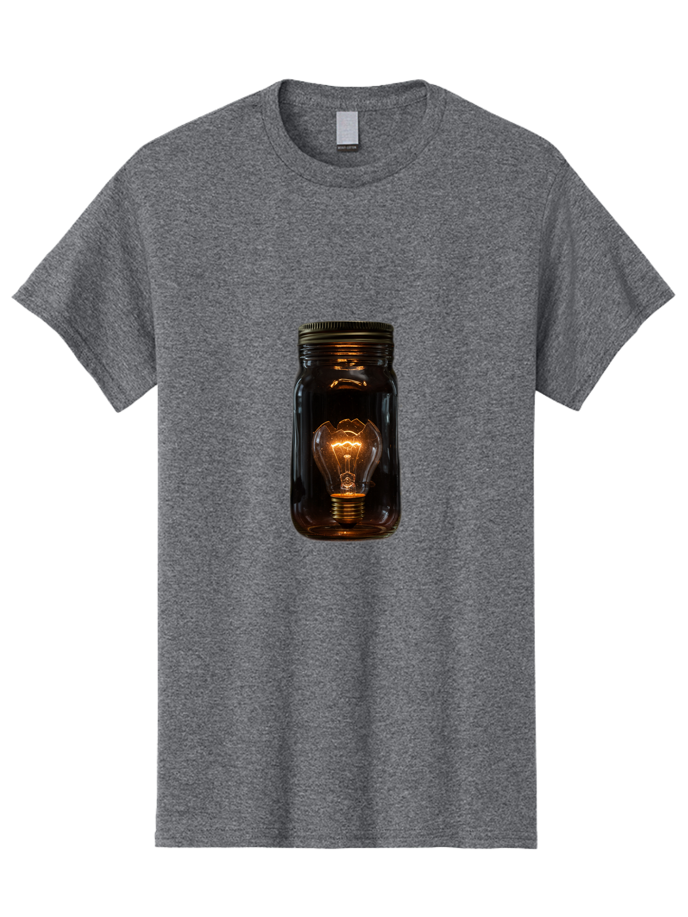 Light-Bulb-In-Mason-Jar Men'S Graphic Tee, 100% Cotton, Comfortable Casual Summer Wear, Machine Washable, Vintage Camera, Old Camera, Antique Camera, Black Camera, Classic Photography, Photography Equipment, Nostalgic Device, Film Camera, Baf887