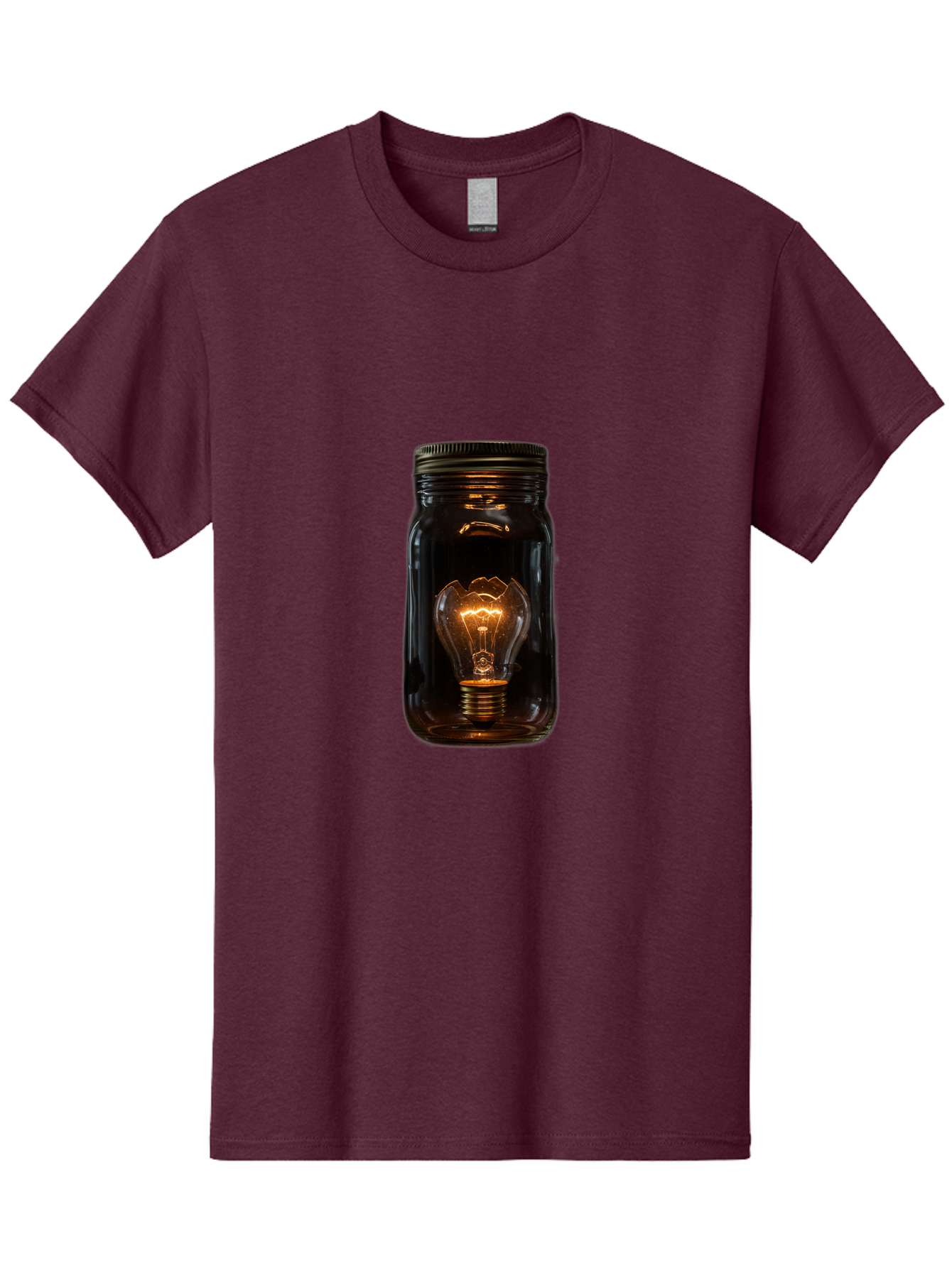 Light-Bulb-In-Mason-Jar Men'S Graphic Tee, 100% Cotton, Comfortable Casual Summer Wear, Machine Washable, Vintage Camera, Old Camera, Antique Camera, Black Camera, Classic Photography, Photography Equipment, Nostalgic Device, Film Camera, Baf887