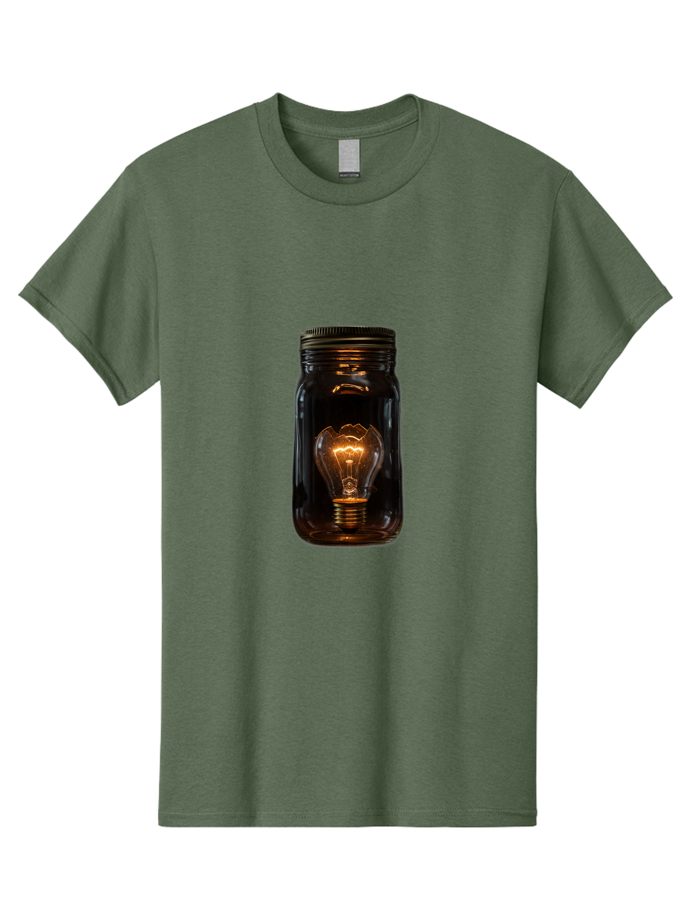 Light-Bulb-In-Mason-Jar Men'S Graphic Tee, 100% Cotton, Comfortable Casual Summer Wear, Machine Washable, Vintage Camera, Old Camera, Antique Camera, Black Camera, Classic Photography, Photography Equipment, Nostalgic Device, Film Camera, Baf887