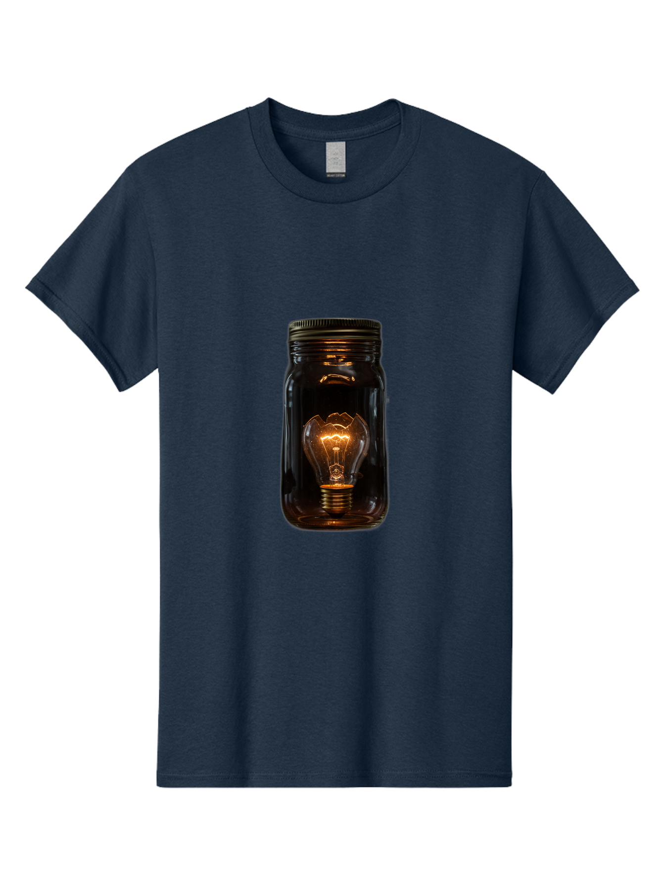 Light-Bulb-In-Mason-Jar Men'S Graphic Tee, 100% Cotton, Comfortable Casual Summer Wear, Machine Washable, Vintage Camera, Old Camera, Antique Camera, Black Camera, Classic Photography, Photography Equipment, Nostalgic Device, Film Camera, Baf887