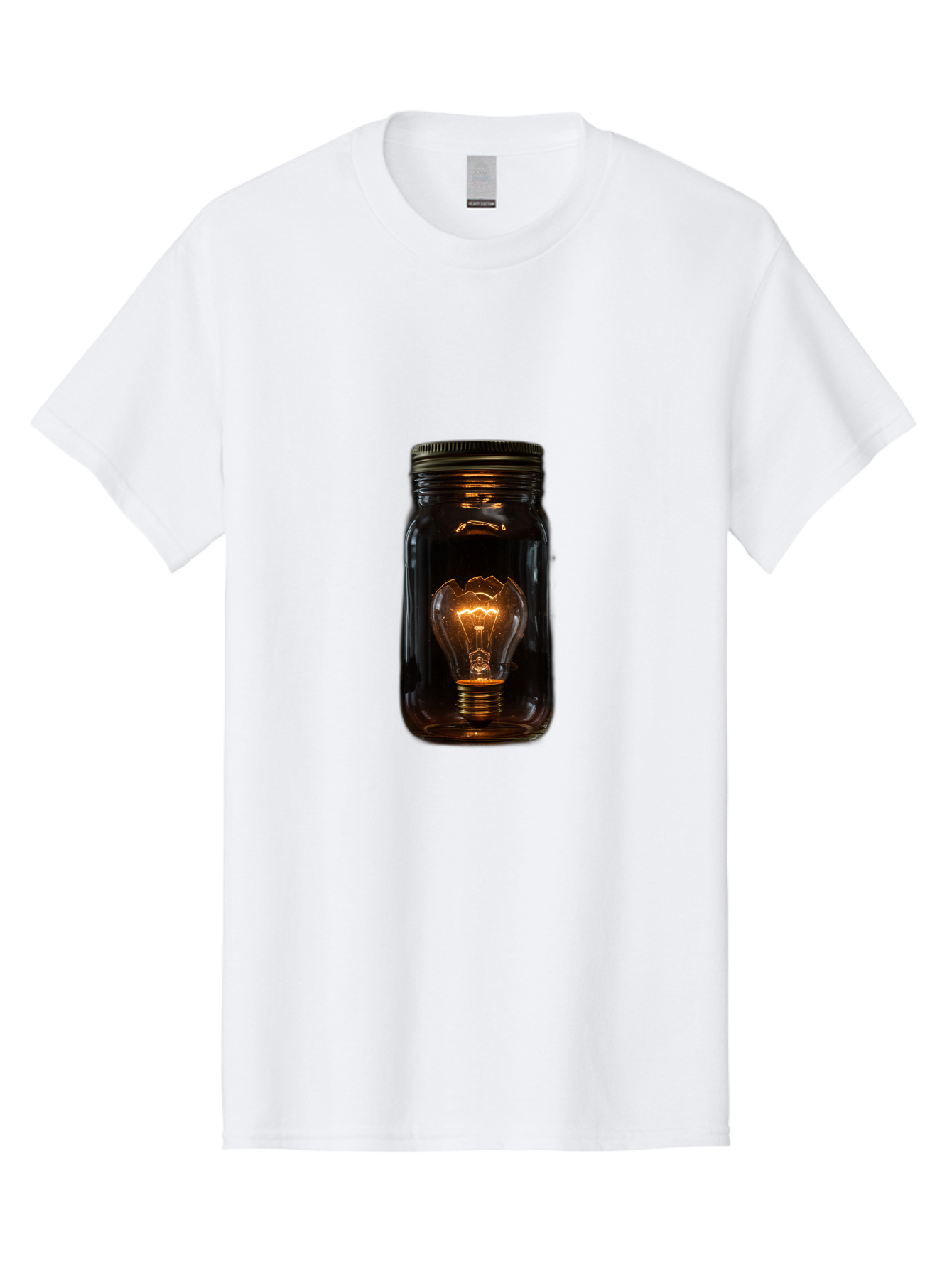 Light-Bulb-In-Mason-Jar Men'S Graphic Tee, 100% Cotton, Comfortable Casual Summer Wear, Machine Washable, Vintage Camera, Old Camera, Antique Camera, Black Camera, Classic Photography, Photography Equipment, Nostalgic Device, Film Camera, Baf887
