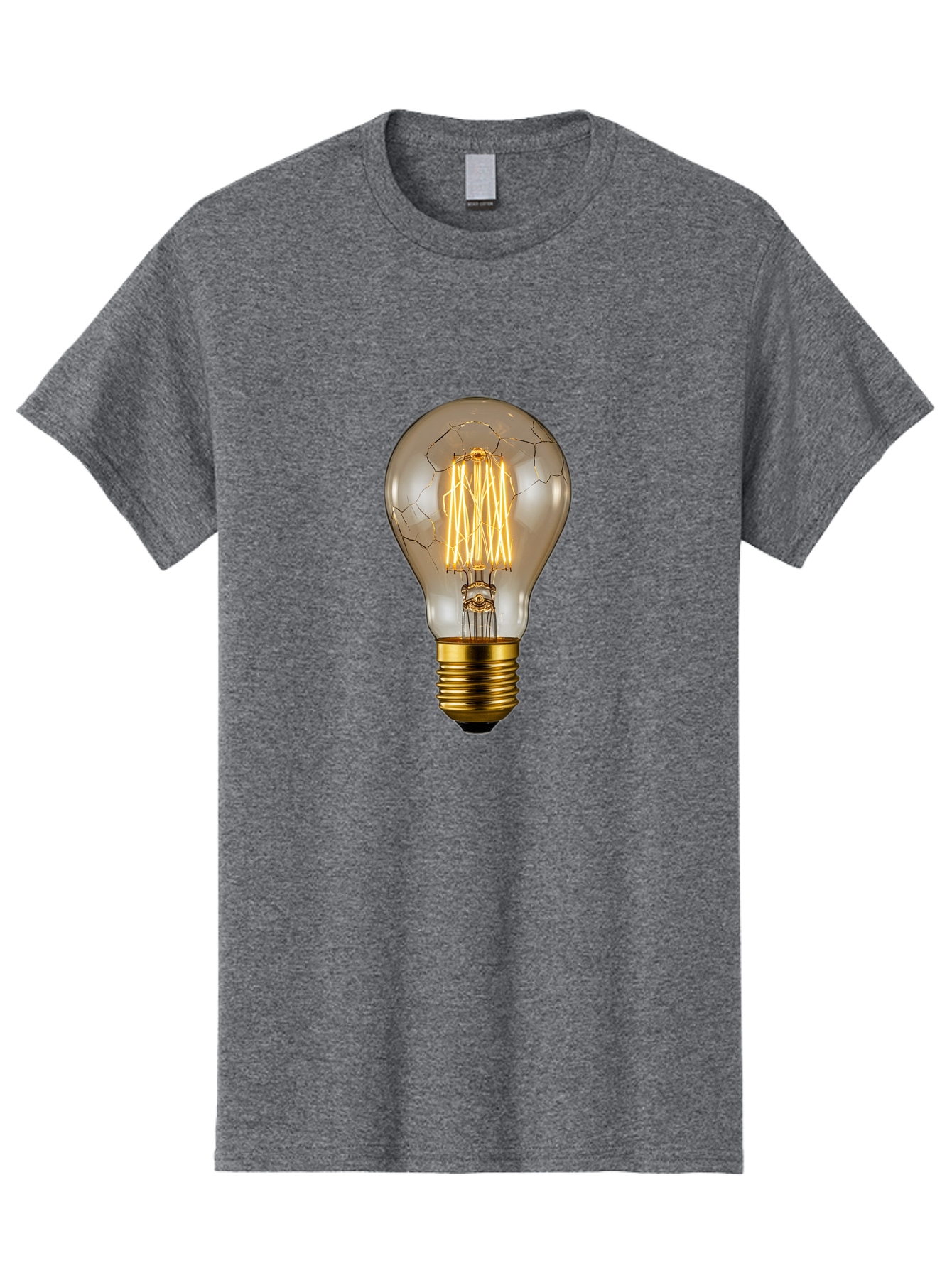 Light-Bulb Men'S Graphic Tee, 100% Cotton, Comfortable Casual Summer Wear, Machine Washable, Vintage Camera, Old Camera, Antique Camera, Black Camera, Classic Photography, Photography Equipment, Nostalgic Device, Film Camera, Camera Art Baf890