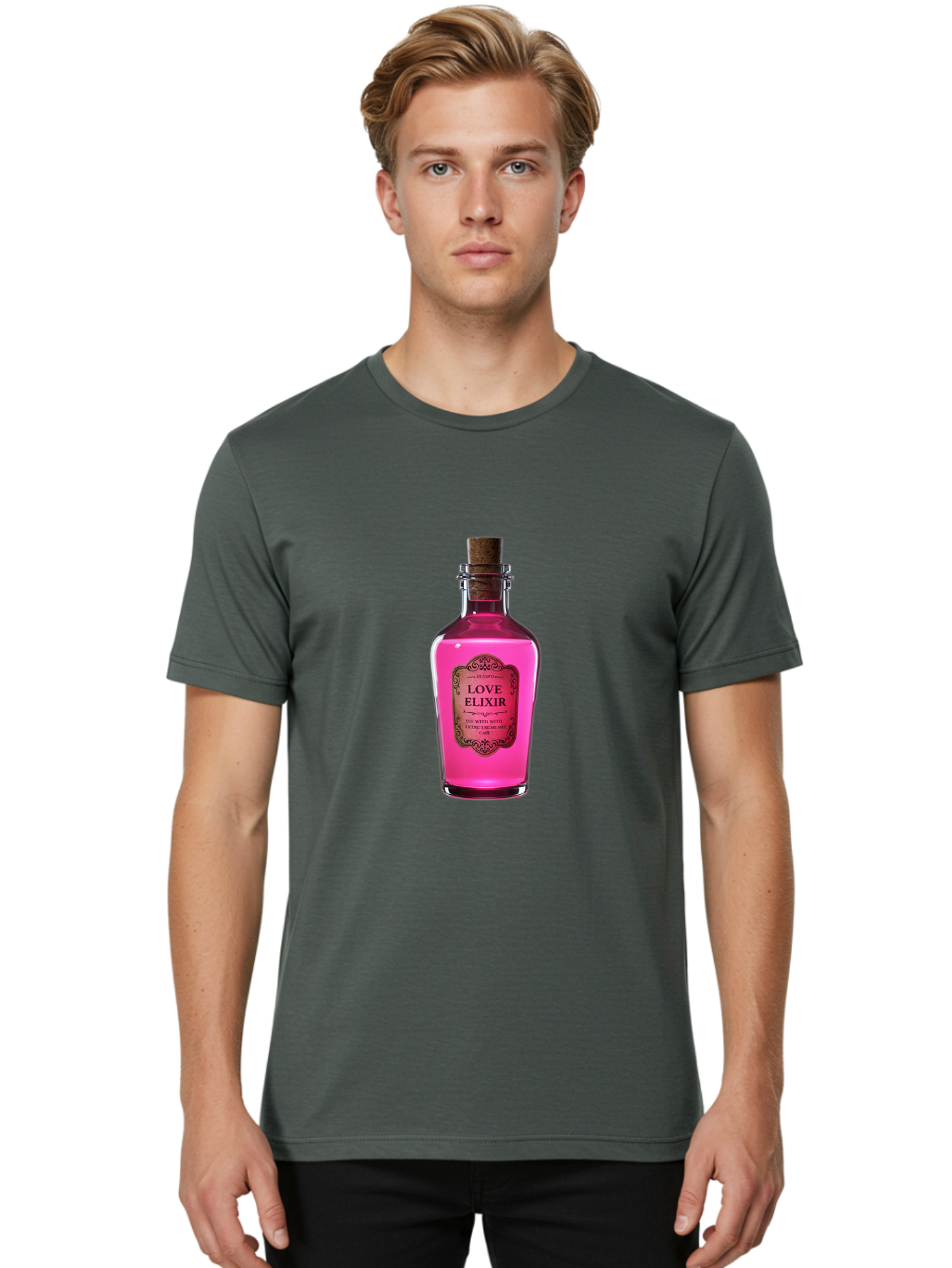 Love-Elixir-Bottle Men'S Graphic Tee, 100% Cotton, Comfortable Casual Summer Wear, Machine Washable, Vintage Camera, Old Camera, Antique Camera, Black Camera, Classic Photography, Photography Equipment, Nostalgic Device, Film Camera, Baf891