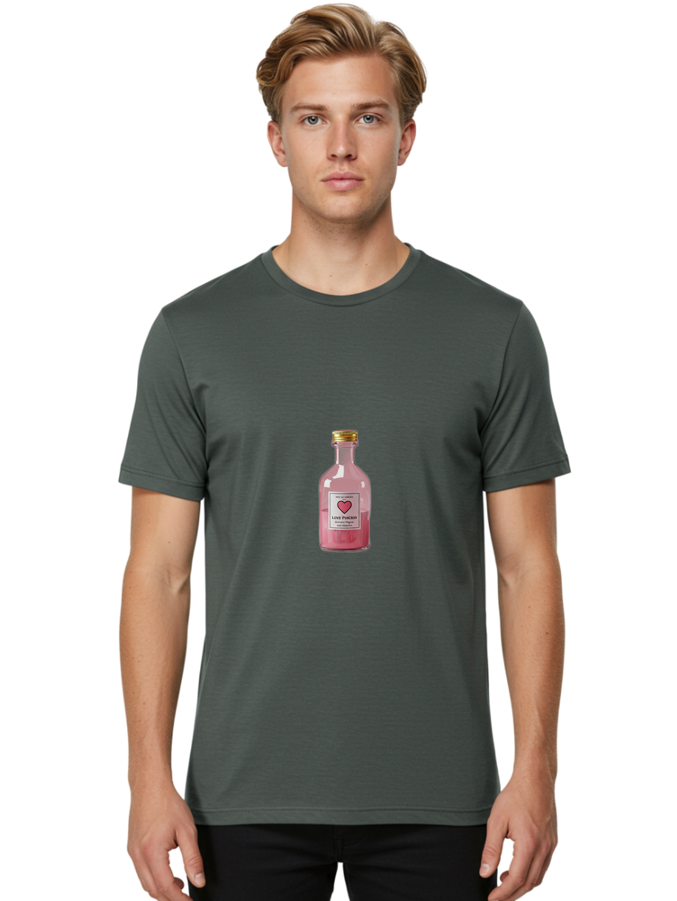 Love-Potion-1 Men'S Graphic Tee, 100% Cotton, Comfortable Casual Summer Wear, Machine Washable, Vintage Camera, Old Camera, Antique Camera, Black Camera, Classic Photography, Photography Equipment, Nostalgic Device, Film Camera, Camera Art Baf896