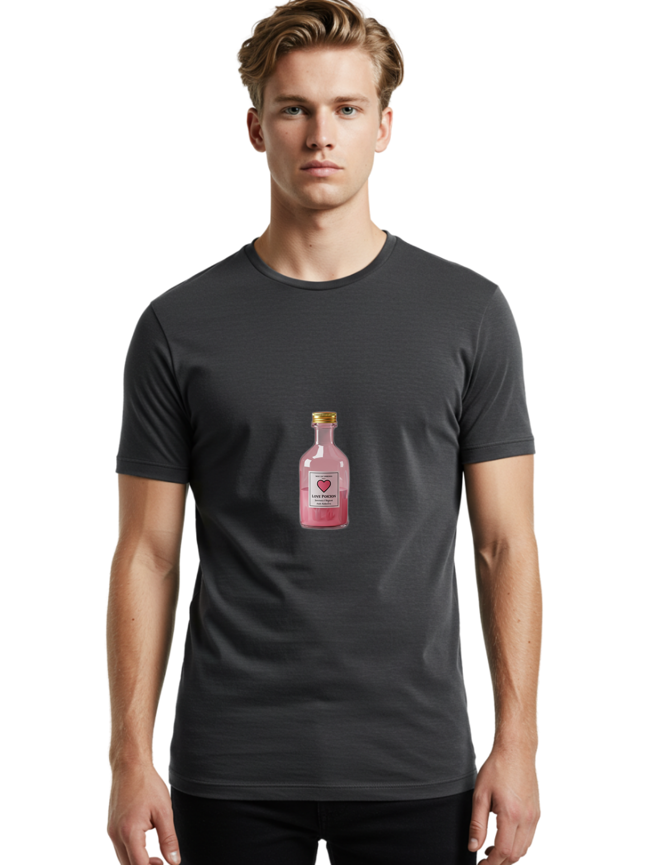 Love-Potion-1 Men'S Graphic Tee, 100% Cotton, Comfortable Casual Summer Wear, Machine Washable, Vintage Camera, Old Camera, Antique Camera, Black Camera, Classic Photography, Photography Equipment, Nostalgic Device, Film Camera, Camera Art Baf896