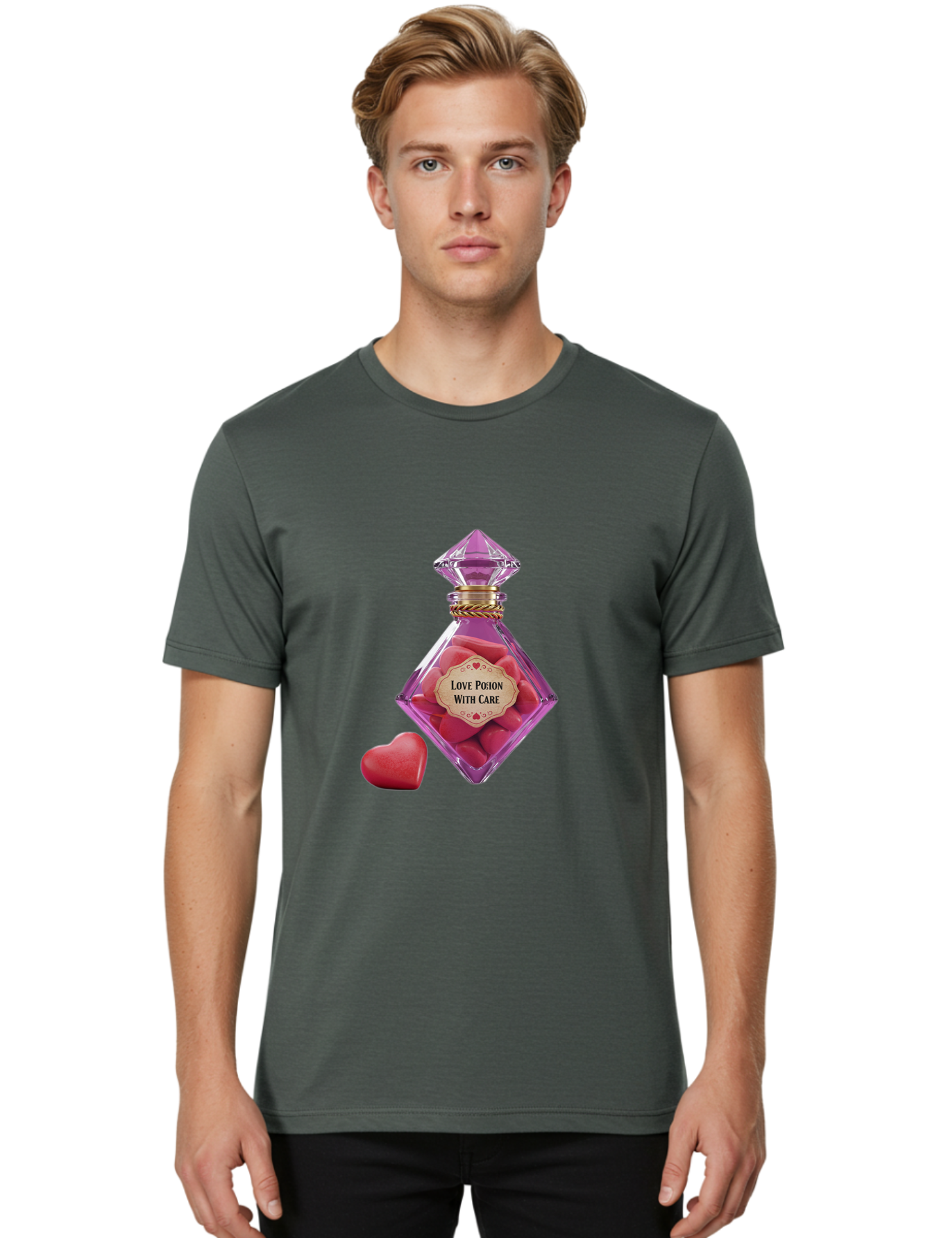 Love-Potion-3 Men'S Graphic Tee, 100% Cotton, Comfortable Casual Summer Wear, Machine Washable, Vintage Camera, Old Camera, Antique Camera, Black Camera, Classic Photography, Photography Equipment, Nostalgic Device, Film Camera, Camera Art Baf898