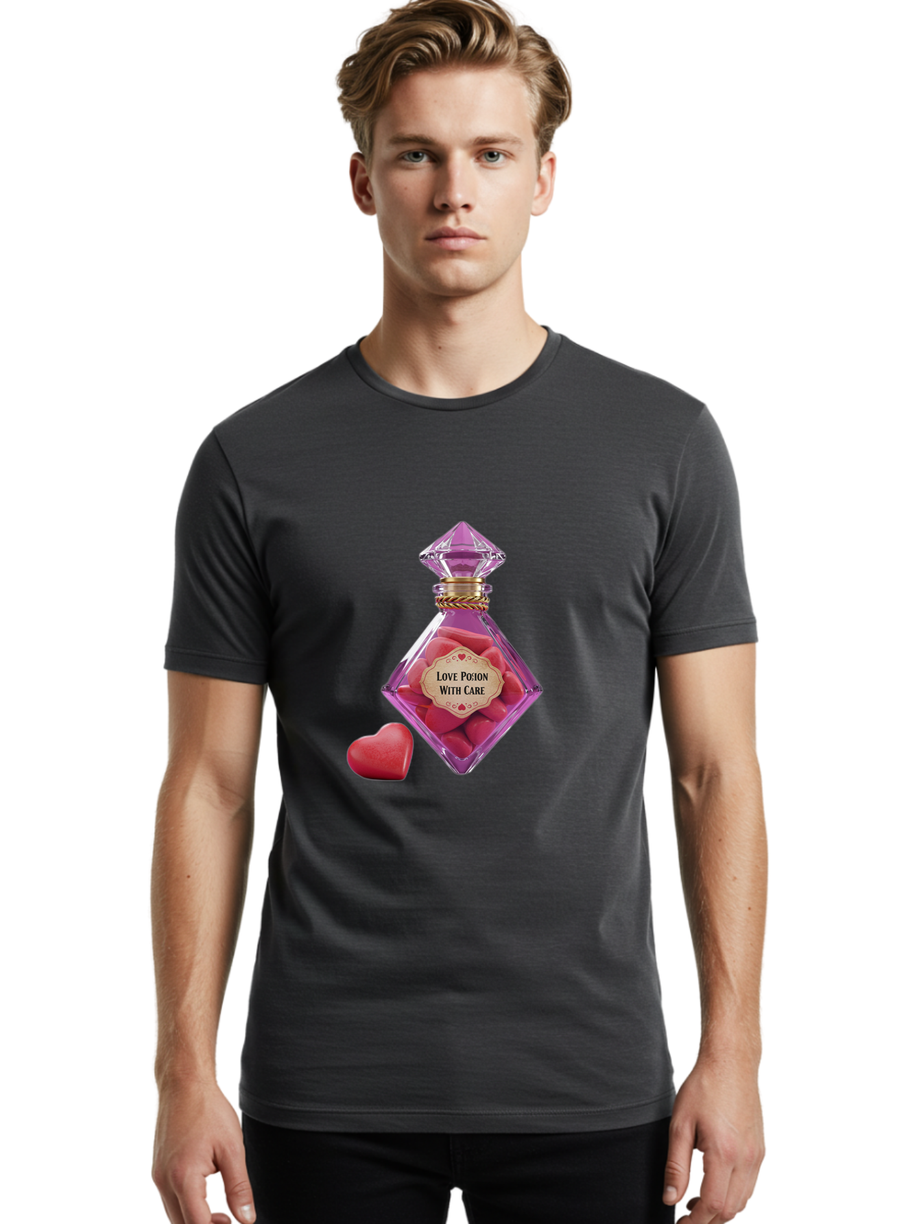 Love-Potion-3 Men'S Graphic Tee, 100% Cotton, Comfortable Casual Summer Wear, Machine Washable, Vintage Camera, Old Camera, Antique Camera, Black Camera, Classic Photography, Photography Equipment, Nostalgic Device, Film Camera, Camera Art Baf898
