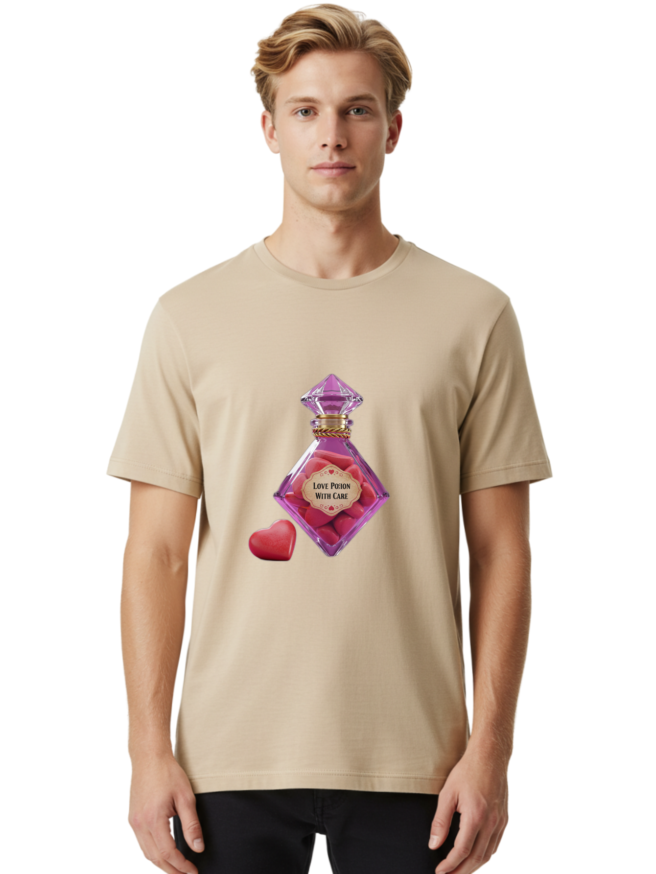 Love-Potion-3 Men'S Graphic Tee, 100% Cotton, Comfortable Casual Summer Wear, Machine Washable, Vintage Camera, Old Camera, Antique Camera, Black Camera, Classic Photography, Photography Equipment, Nostalgic Device, Film Camera, Camera Art Baf898
