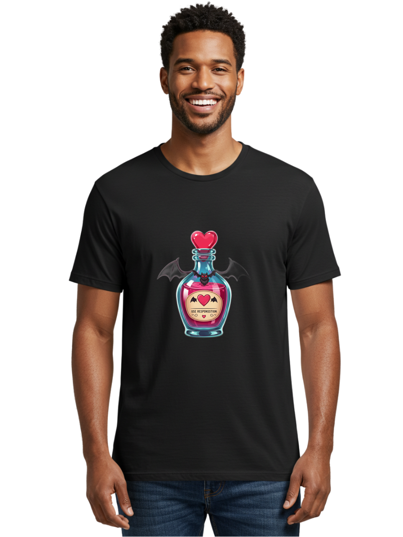Love-Potion-4 Men'S Graphic Tee, 100% Cotton, Comfortable Casual Summer Wear, Machine Washable, Vintage Camera, Old Camera, Antique Camera, Black Camera, Classic Photography, Photography Equipment, Nostalgic Device, Film Camera, Camera Art Baf899