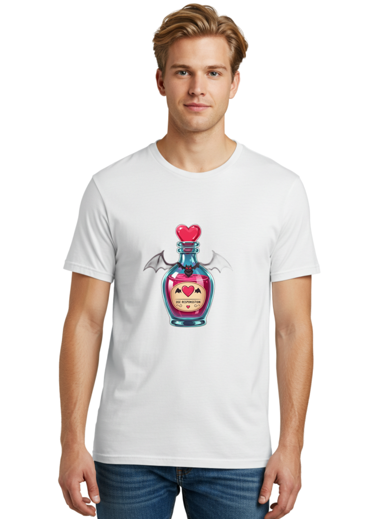 Love-Potion-4 Men'S Graphic Tee, 100% Cotton, Comfortable Casual Summer Wear, Machine Washable, Vintage Camera, Old Camera, Antique Camera, Black Camera, Classic Photography, Photography Equipment, Nostalgic Device, Film Camera, Camera Art Baf899