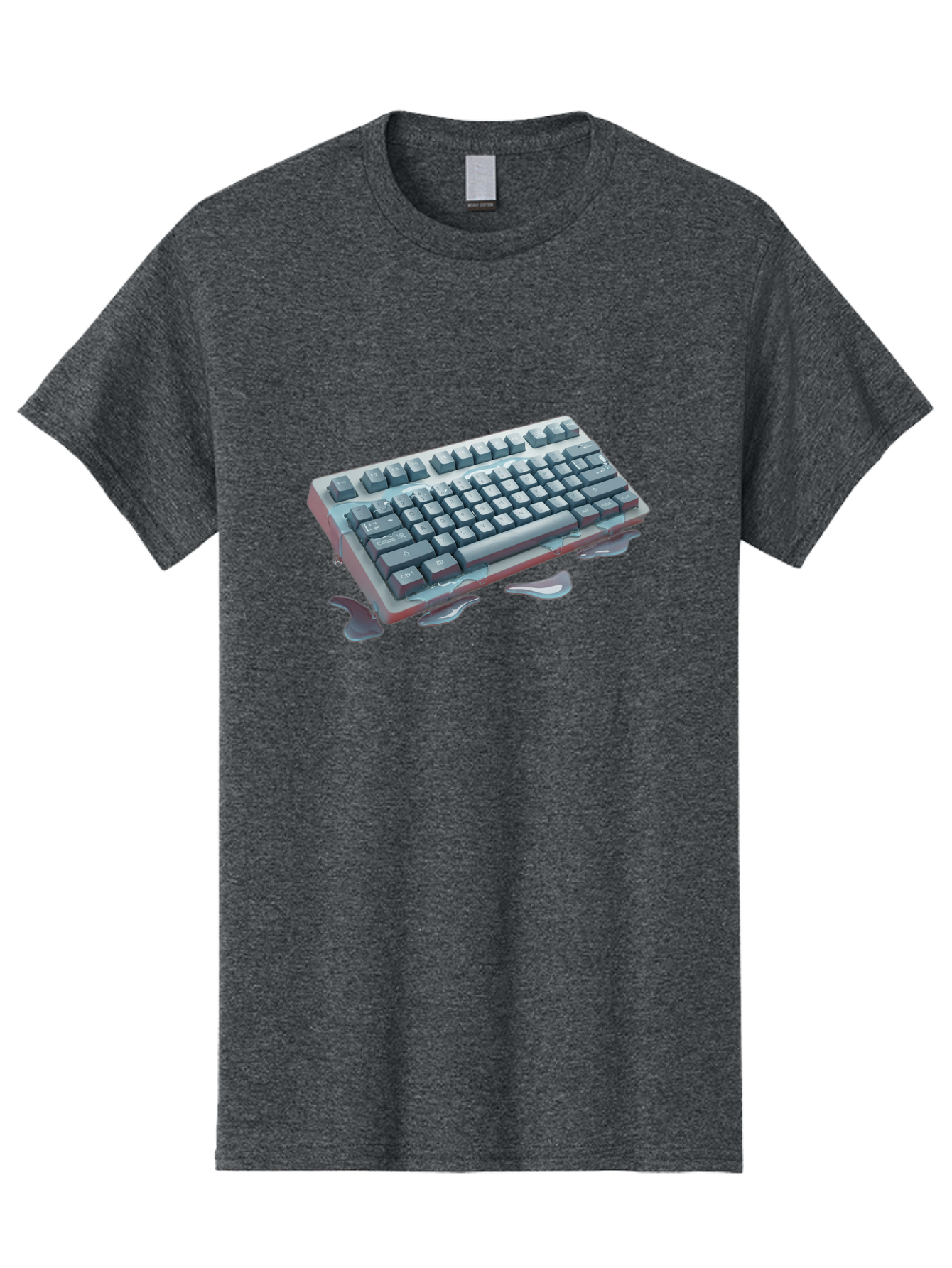 Melting-Keyboard-2 Men'S Graphic Tee, 100% Cotton, Comfortable Casual Summer Wear, Machine Washable, Vintage Camera, Old Camera, Antique Camera, Black Camera, Classic Photography, Photography Equipment, Nostalgic Device, Film Camera, Baf908