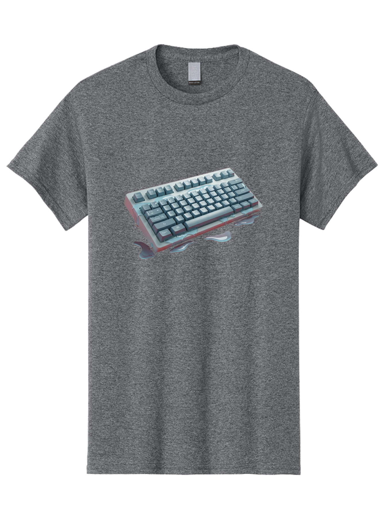 Melting-Keyboard-2 Men'S Graphic Tee, 100% Cotton, Comfortable Casual Summer Wear, Machine Washable, Vintage Camera, Old Camera, Antique Camera, Black Camera, Classic Photography, Photography Equipment, Nostalgic Device, Film Camera, Baf908