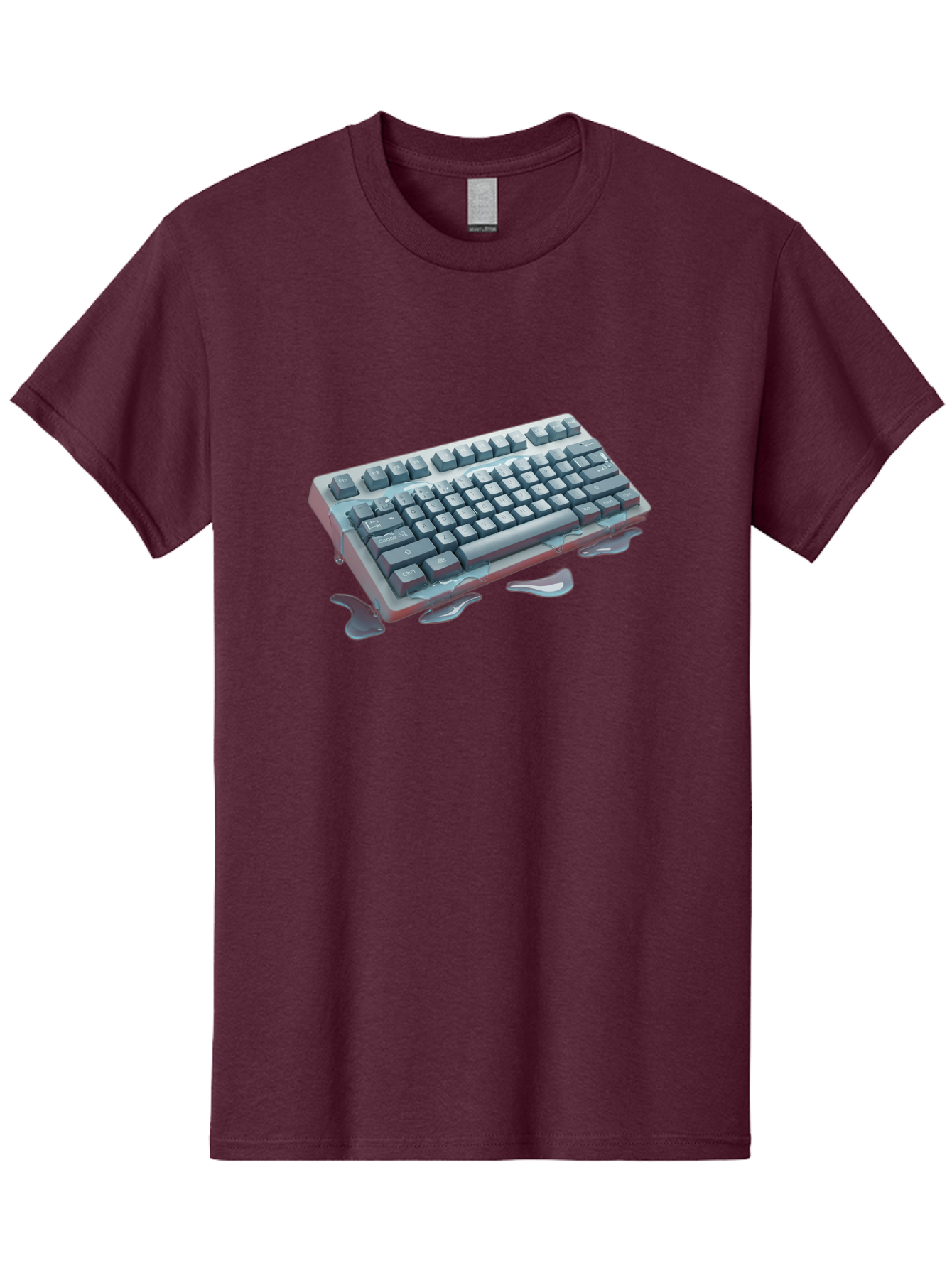 Melting-Keyboard-2 Men'S Graphic Tee, 100% Cotton, Comfortable Casual Summer Wear, Machine Washable, Vintage Camera, Old Camera, Antique Camera, Black Camera, Classic Photography, Photography Equipment, Nostalgic Device, Film Camera, Baf908