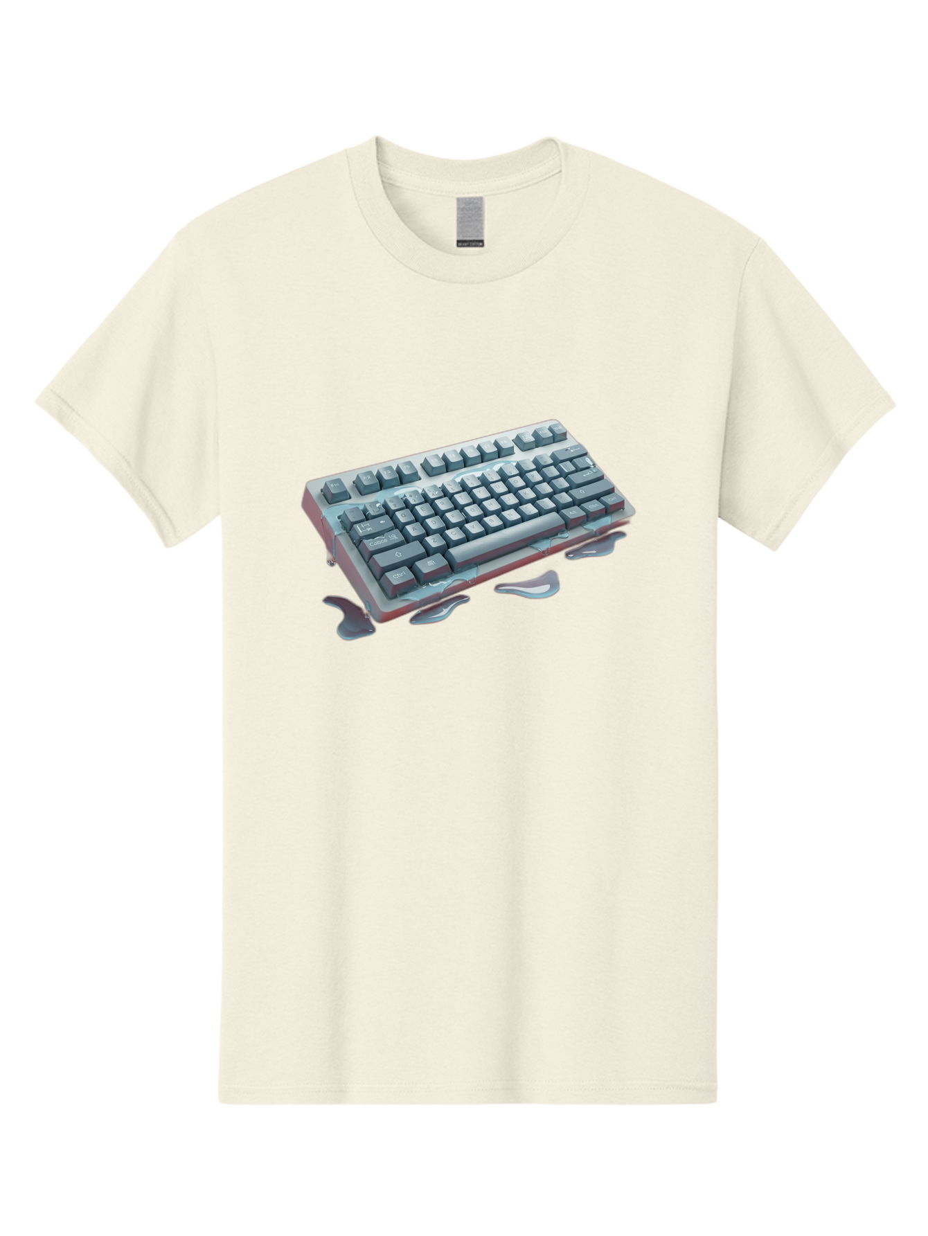 Melting-Keyboard-2 Men'S Graphic Tee, 100% Cotton, Comfortable Casual Summer Wear, Machine Washable, Vintage Camera, Old Camera, Antique Camera, Black Camera, Classic Photography, Photography Equipment, Nostalgic Device, Film Camera, Baf908