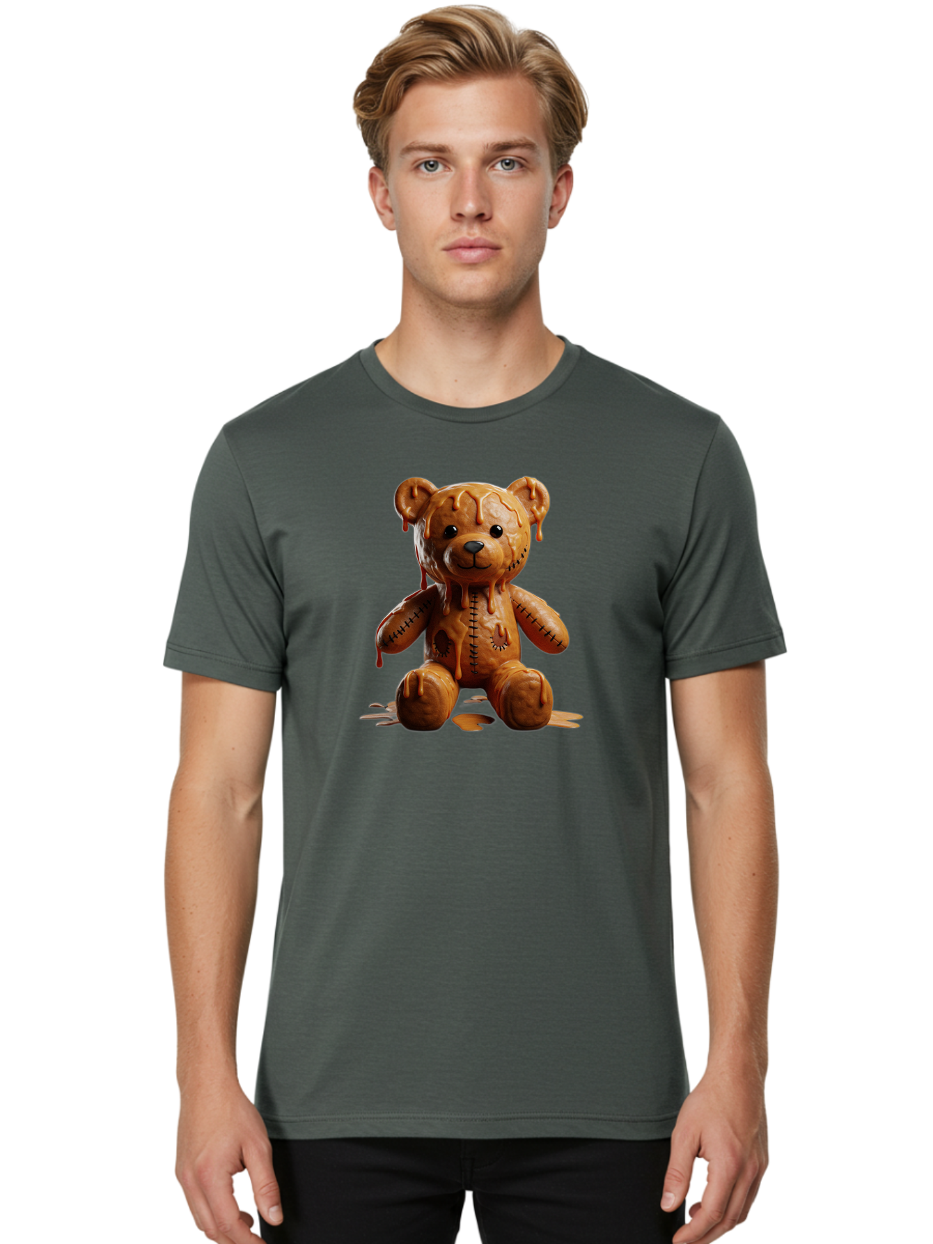 Melting-Teddy-Bear Men'S Graphic Tee, 100% Cotton, Comfortable Casual Summer Wear, Machine Washable, Vintage Camera, Old Camera, Antique Camera, Black Camera, Classic Photography, Photography Equipment, Nostalgic Device, Film Camera, Baf910