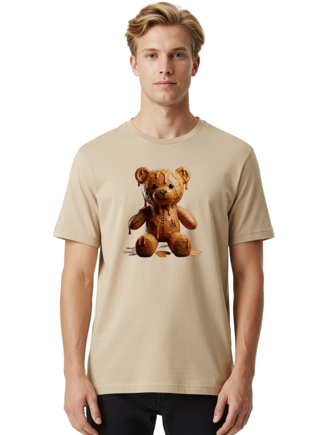 Melting-Teddy-Bear Men'S Graphic Tee, 100% Cotton, Comfortable Casual Summer Wear, Machine Washable, Vintage Camera, Old Camera, Antique Camera, Black Camera, Classic Photography, Photography Equipment, Nostalgic Device, Film Camera, Baf910