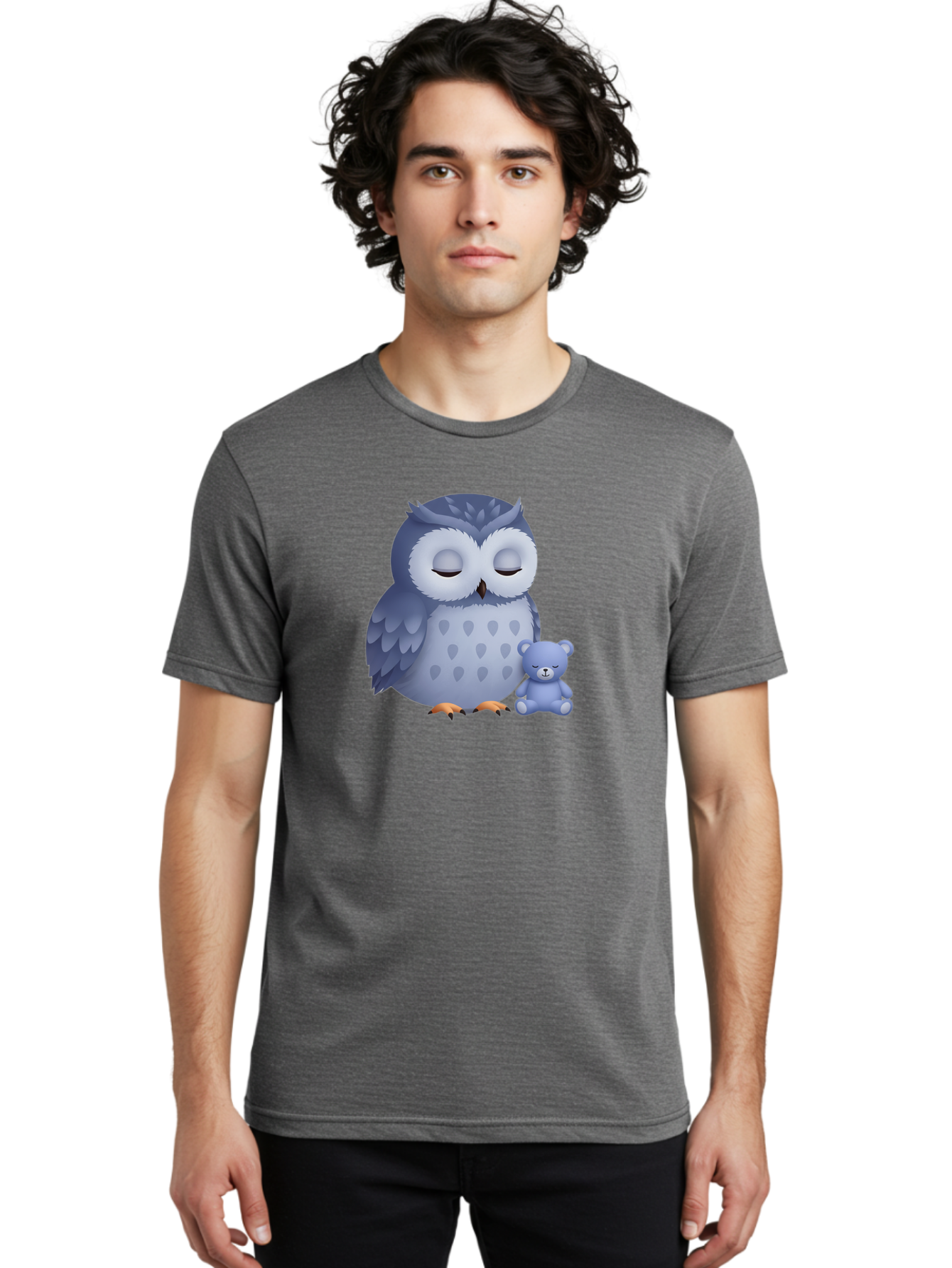 Owl-And-Teddy-2 Men'S Graphic Tee, 100% Cotton, Comfortable Casual Summer Wear, Machine Washable, Vintage Camera, Old Camera, Antique Camera, Black Camera, Classic Photography, Photography Equipment, Nostalgic Device, Film Camera, Camera Art Baf913