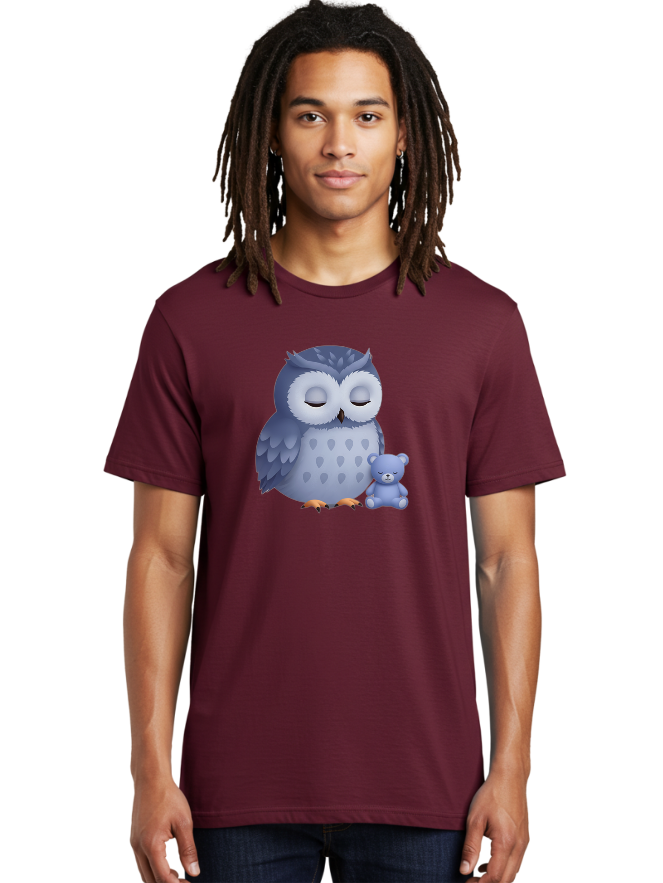 Owl-And-Teddy-2 Men'S Graphic Tee, 100% Cotton, Comfortable Casual Summer Wear, Machine Washable, Vintage Camera, Old Camera, Antique Camera, Black Camera, Classic Photography, Photography Equipment, Nostalgic Device, Film Camera, Camera Art Baf913