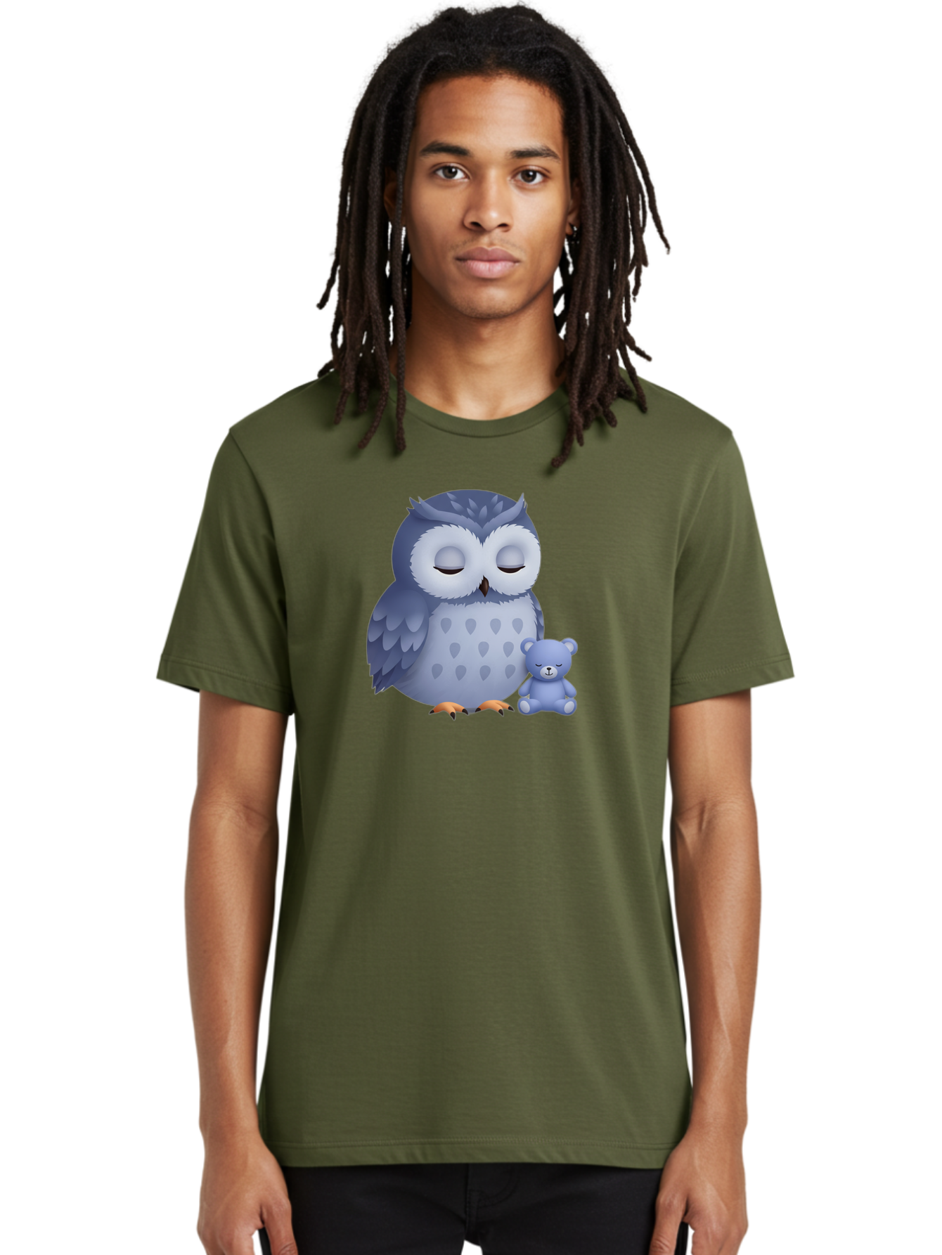Owl-And-Teddy-2 Men'S Graphic Tee, 100% Cotton, Comfortable Casual Summer Wear, Machine Washable, Vintage Camera, Old Camera, Antique Camera, Black Camera, Classic Photography, Photography Equipment, Nostalgic Device, Film Camera, Camera Art Baf913